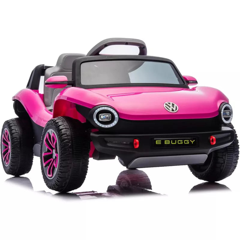 Licensed Volkswagen 12V Kids Ride-On Car with Parental Remote Control, LED Lights, Bluetooth, MP3 Player, Electric Battery Vehicle for Children 3+ Years