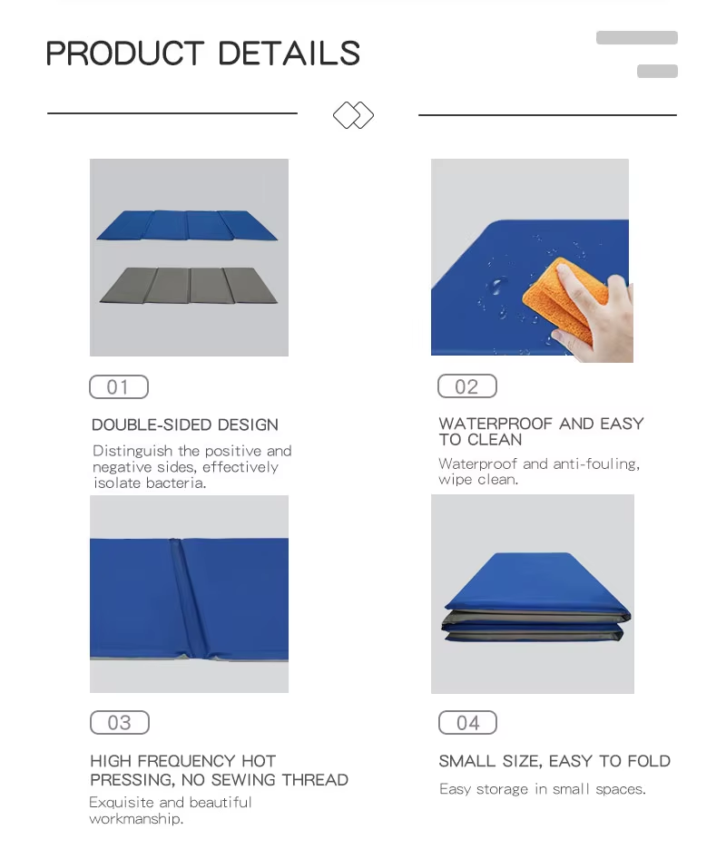 Supreme Fold Daycare Rest Mat 45 x 19 x 1 Inch, Foam Nap Mat for Kids Preschool Sleeping Mat, Waterproof Portable Sleeping Pad, Blue Grey, Ages 2+