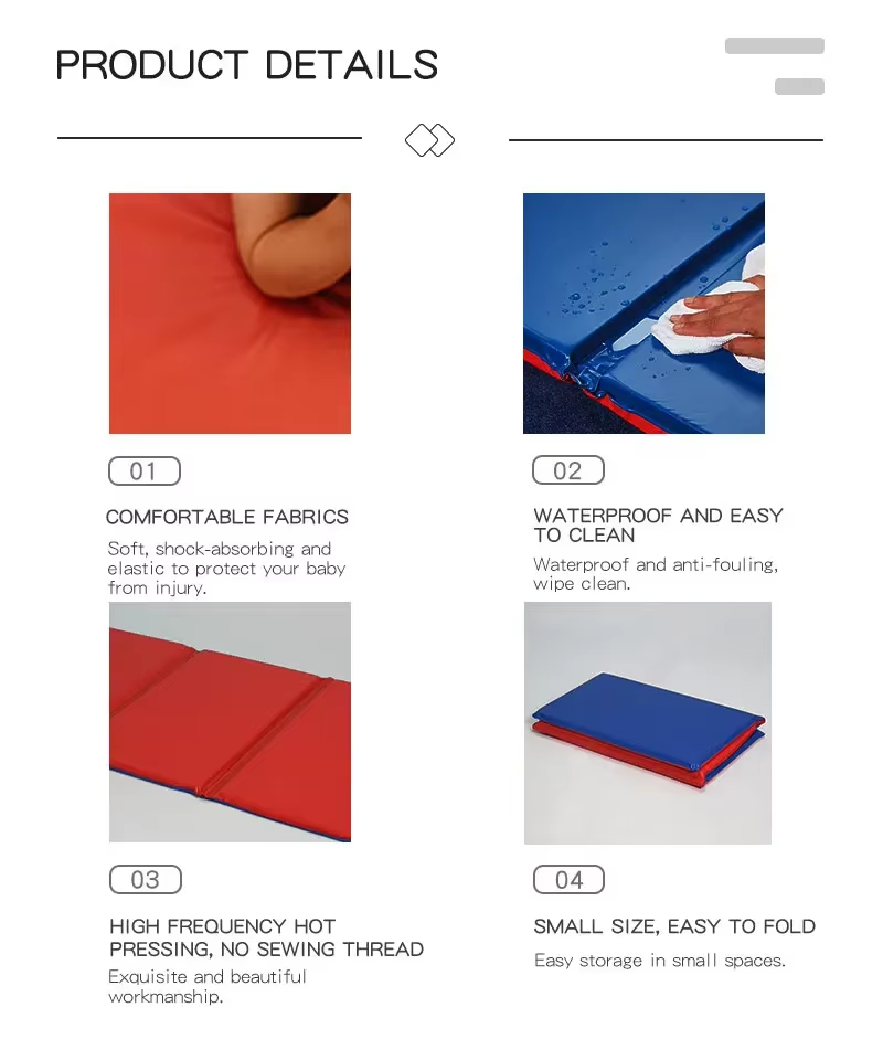 Supreme Fold Daycare Rest Mat 45 x 19 x 1 Inch, Foam Nap Mat for Kids Preschool Sleeping Mat, Waterproof Portable Sleeping Pad, Blue Grey, Ages 2+