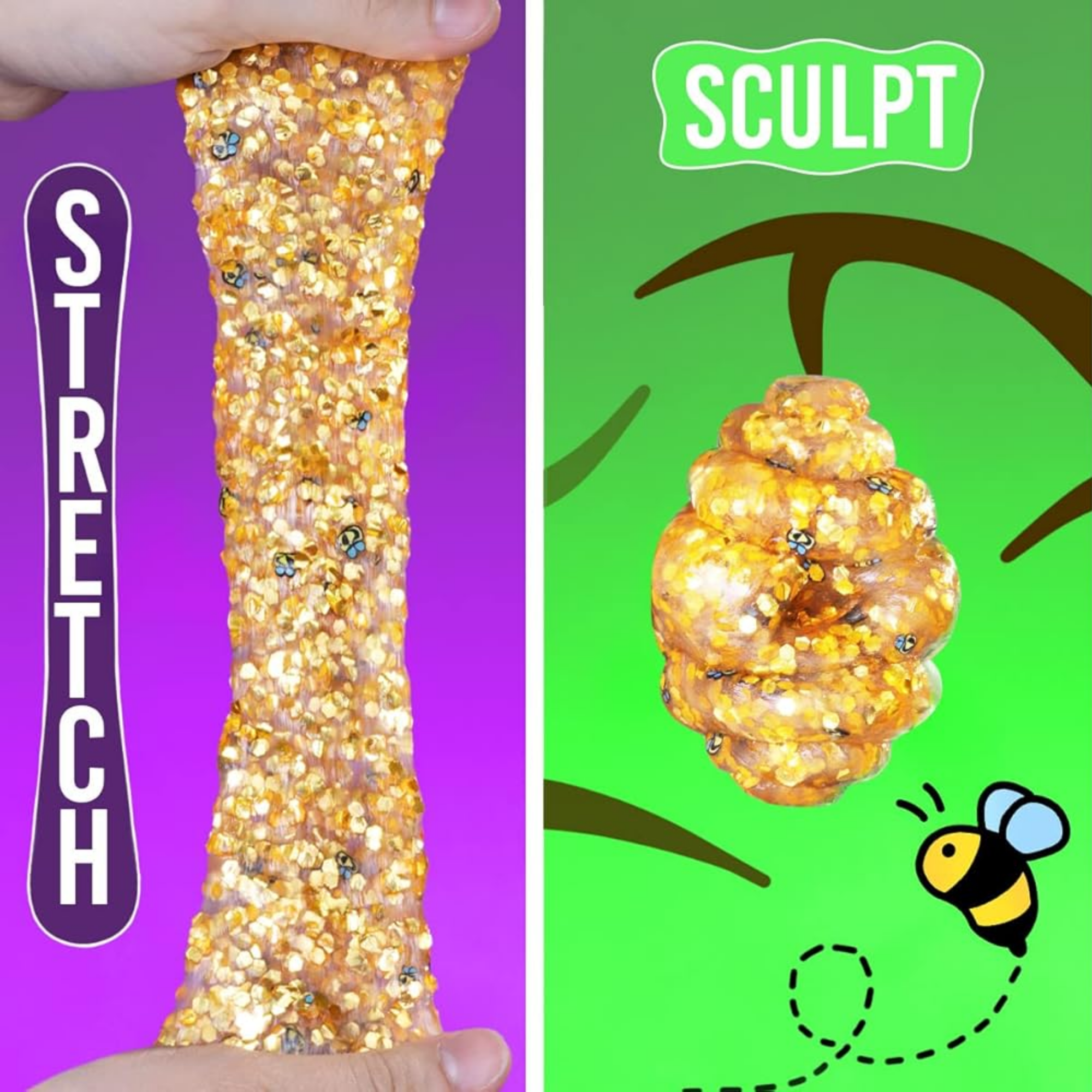 مخبأ آرون المجنون في الداخل! معجون التفكير بنكهة خلية العسل، علبة معدنية مقاس 4 بوصات مع 90 غرامًا من معجون اللعب الحسي غير السام الذي لا يجف أبدًا، لعبة فيدجيت إبداعية ناعمة الملمس للأولاد والبنات من عمر 3 سنوات فما فوق.