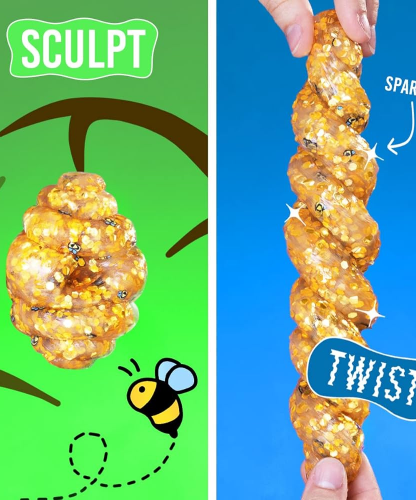 مخبأ آرون المجنون في الداخل! معجون التفكير بنكهة خلية العسل، علبة معدنية مقاس 4 بوصات مع 90 غرامًا من معجون اللعب الحسي غير السام الذي لا يجف أبدًا، لعبة فيدجيت إبداعية ناعمة الملمس للأولاد والبنات من عمر 3 سنوات فما فوق.