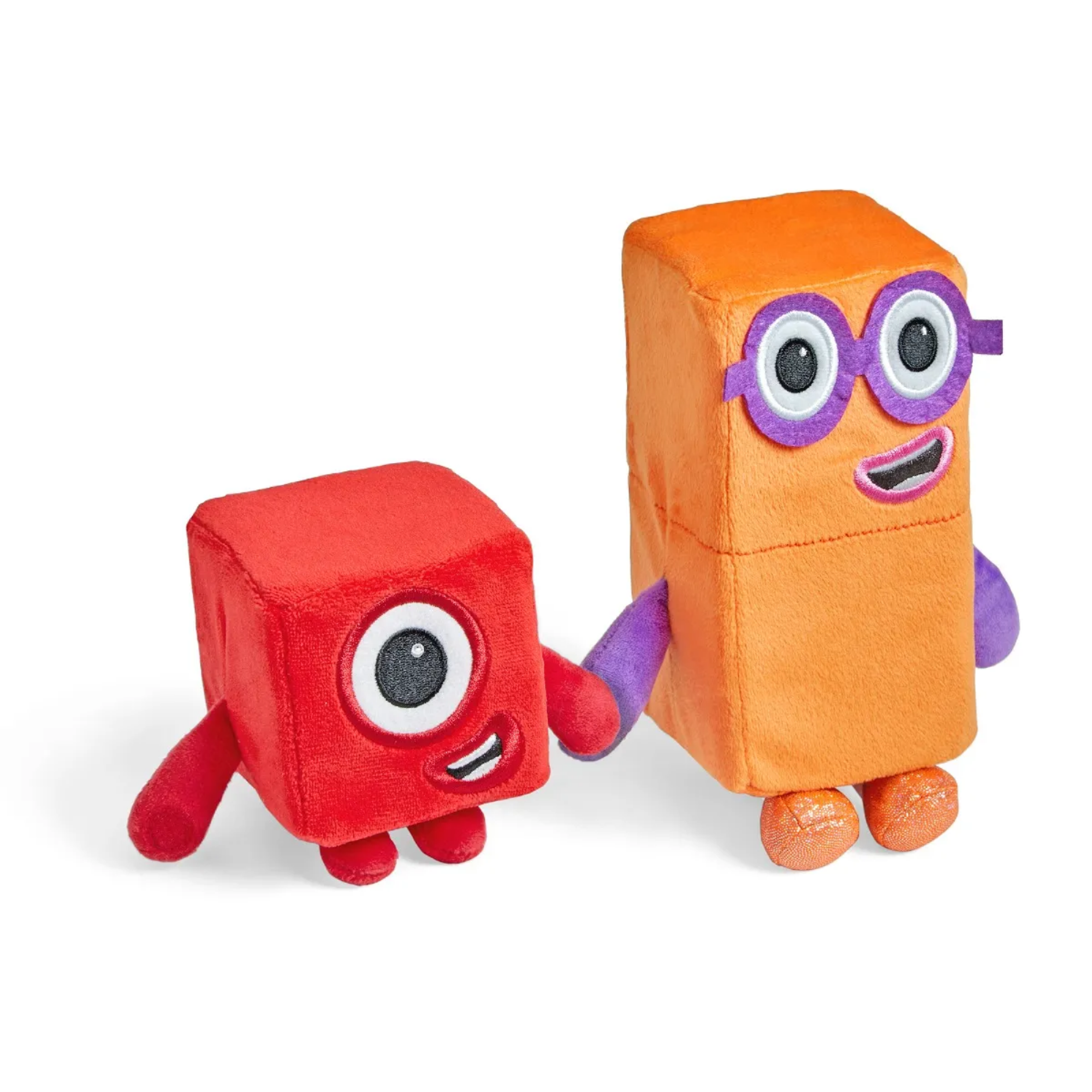 موارد التعلم Numberblocks One and Two Playful Pals، ألعاب قطيفة ناعمة للأطفال، منتج مرخص رسميًا من Learning Resources
