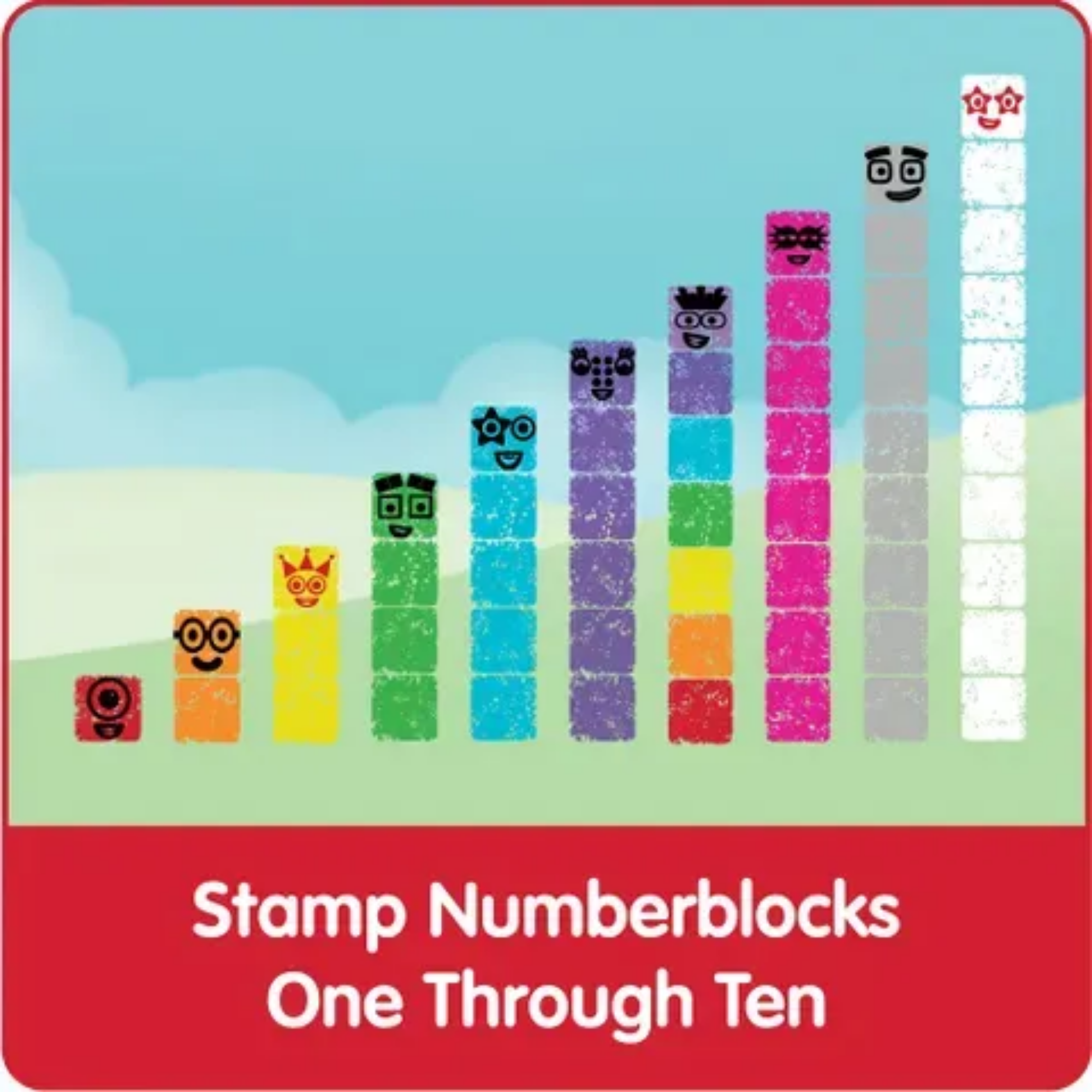 مجموعة أنشطة طوابع Numberblocks Stampoline Park من Learning Resources، ابتكر مغامرات Numberblocks الخاصة بك، مجموعة من 32 قطعة للفنون والحرف اليدوية للأطفال، مرخصة رسميًا من Learning Resources