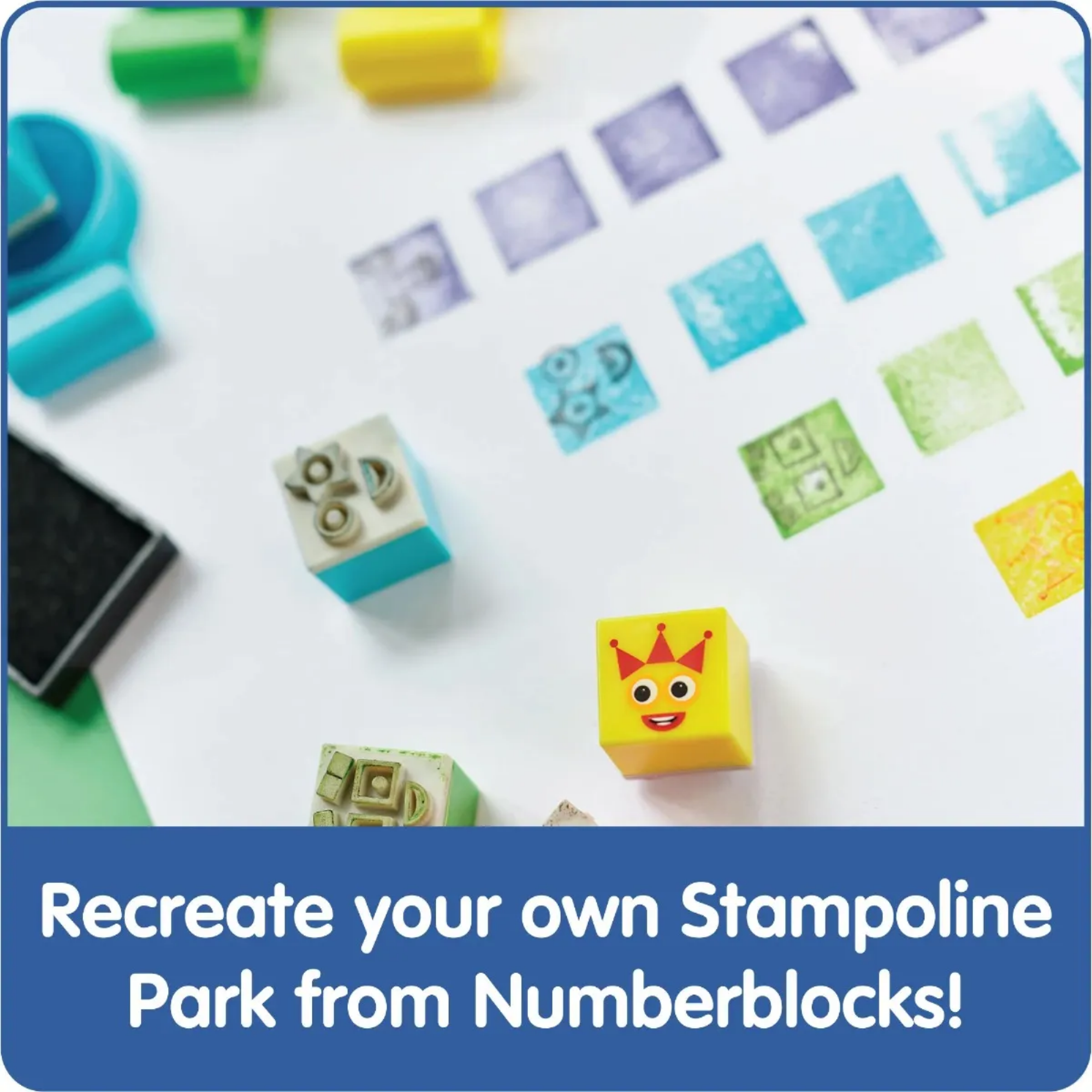 مجموعة أنشطة طوابع Numberblocks Stampoline Park من Learning Resources، ابتكر مغامرات Numberblocks الخاصة بك، مجموعة من 32 قطعة للفنون والحرف اليدوية للأطفال، مرخصة رسميًا من Learning Resources