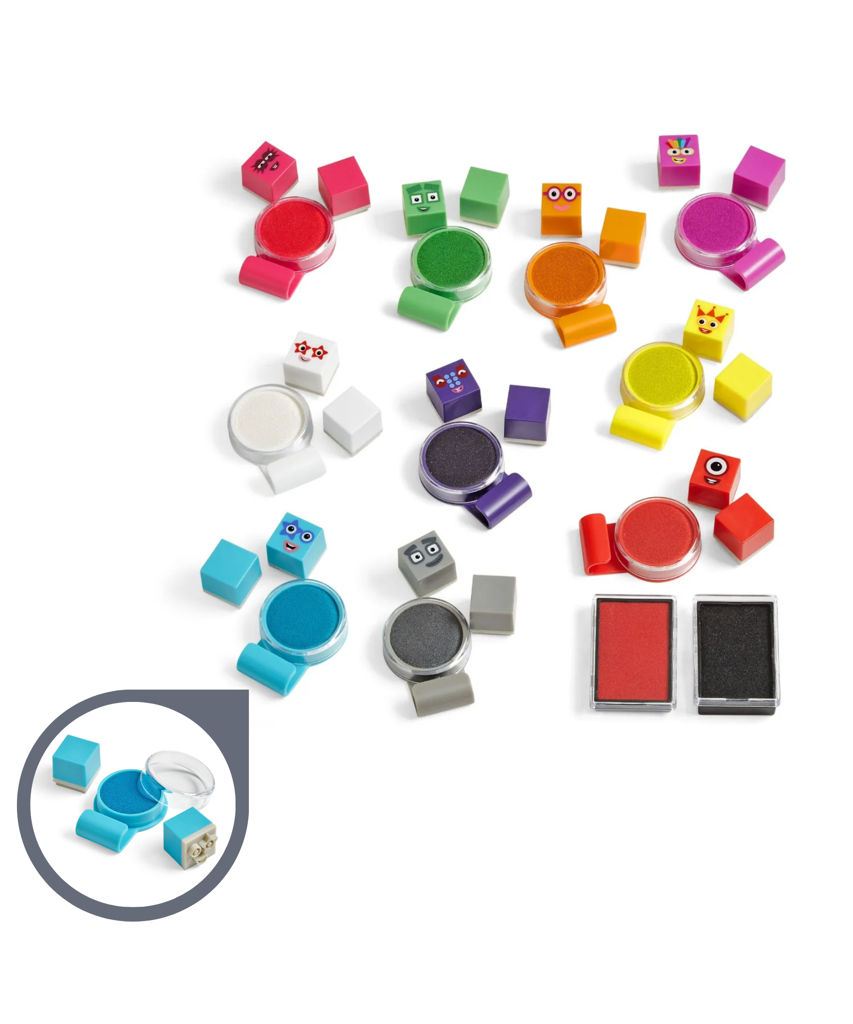 مجموعة أنشطة طوابع Numberblocks Stampoline Park من Learning Resources، ابتكر مغامرات Numberblocks الخاصة بك، مجموعة من 32 قطعة للفنون والحرف اليدوية للأطفال، مرخصة رسميًا من Learning Resources