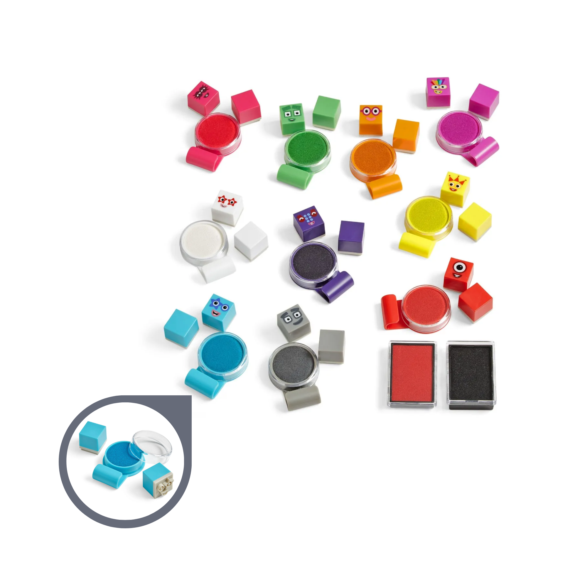 مجموعة أنشطة طوابع Numberblocks Stampoline Park من Learning Resources، ابتكر مغامرات Numberblocks الخاصة بك، مجموعة من 32 قطعة للفنون والحرف اليدوية للأطفال، مرخصة رسميًا من Learning Resources