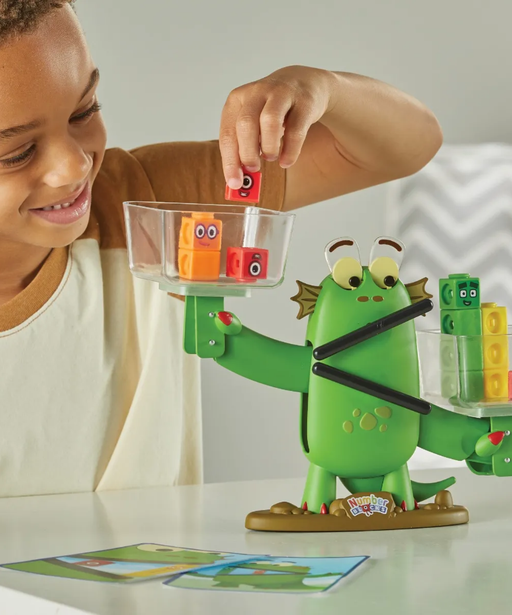 Learning Resources Numberblocks Blockzee Balance Activity Set, Interactive Math Toy with Balance Scale and Cubes, Learn Greater Than, Less Than, and Equal To, Ages 3+