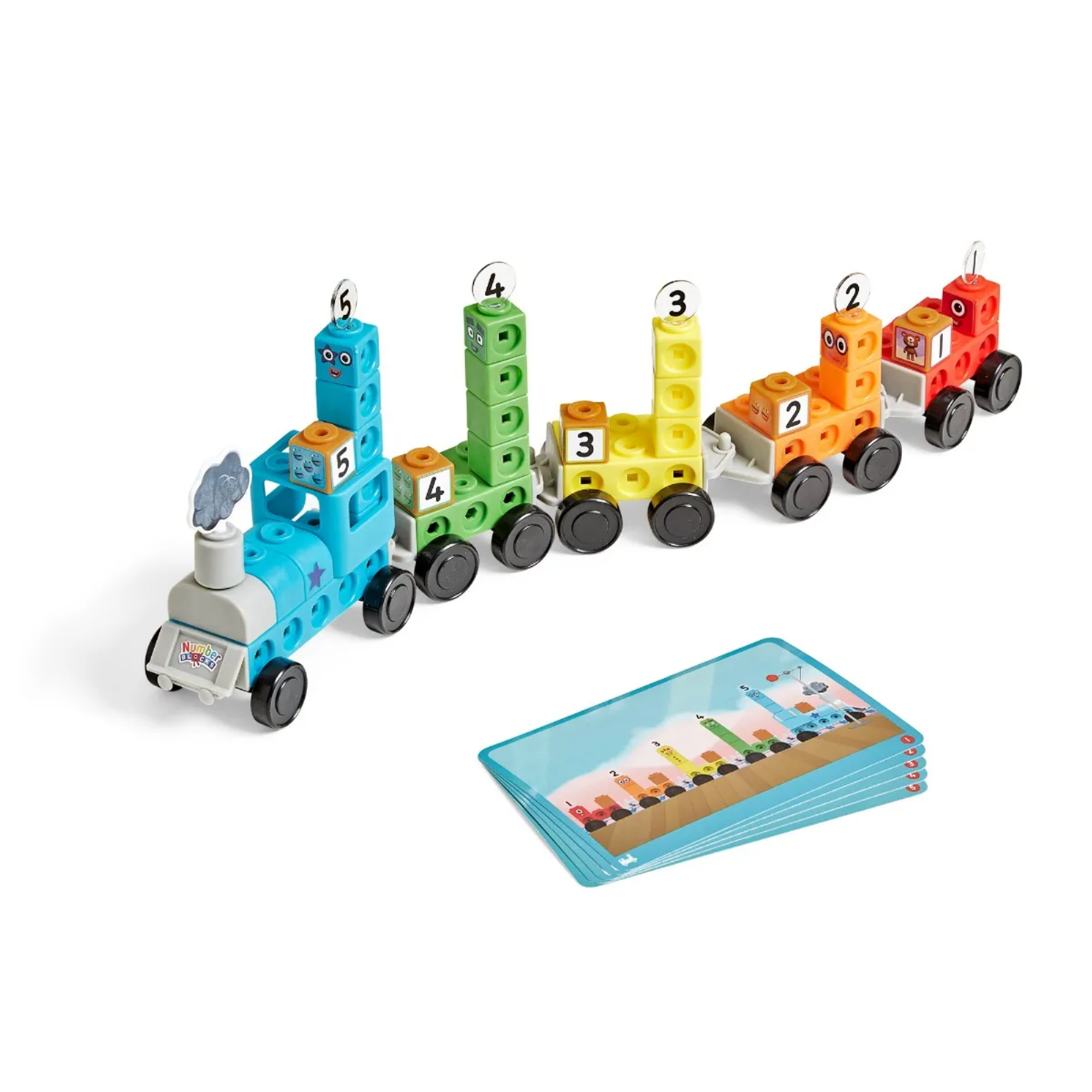 Learning Resources MathLink Cubes Numberblocks Express Train Activity Set, Buildable Number Train Toy with Maths Activities, Ages 3+