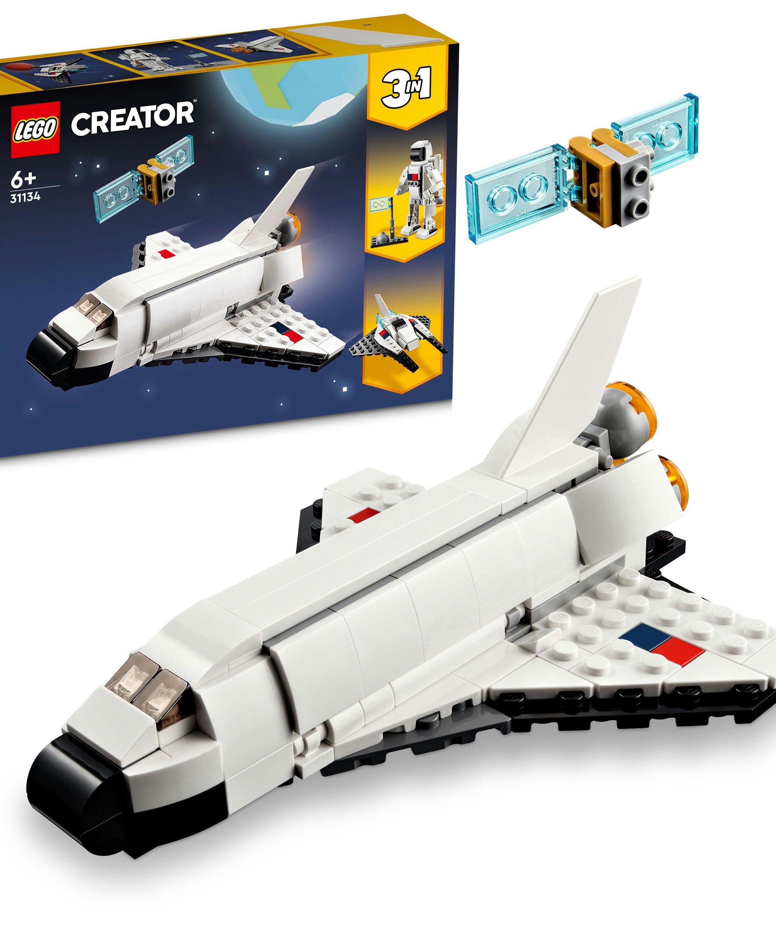 LEGO Creator 31134 Space Shuttle 3-in-1 Rebuildable Space Toy for Kids 6+ Boys & Girls
