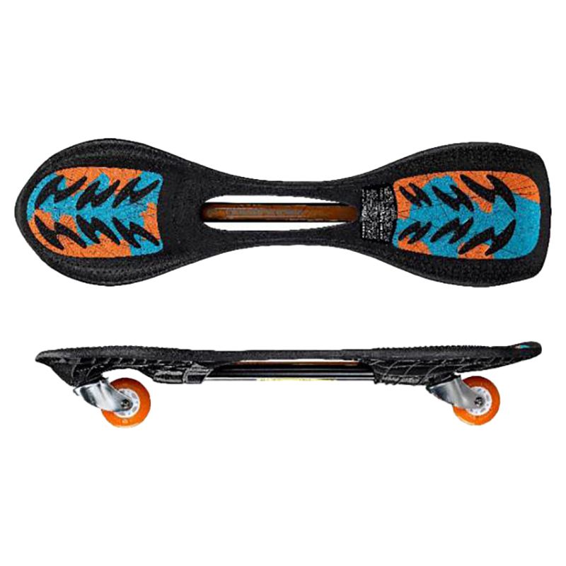JD Bug Power Surfer Skateboard Blue Orange, Twist Propulsion, 3 Inch PU Wheels, Lightweight Plastic Frame, Fun Skateboard for Boys and Girls 8+