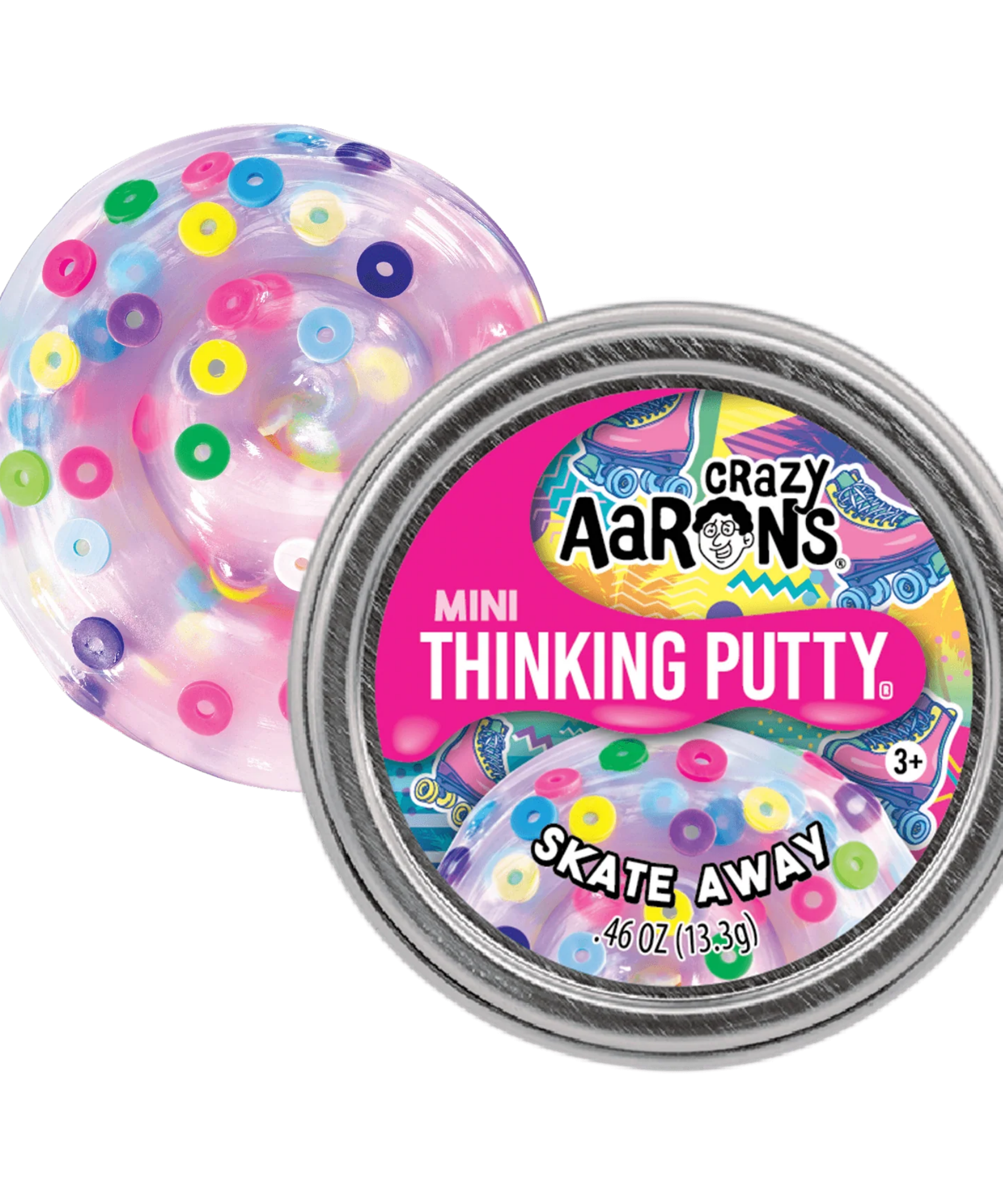 معجون التفكير الصغير من كريزي آرون، علبة 2 بوصة مع 13 جرامًا من معجون اللعب الحسي غير السام الذي لا يجف أبدًا، لعبة فيدجيت إبداعية ناعمة الملمس للأولاد والبنات من سن 3 سنوات فما فوق