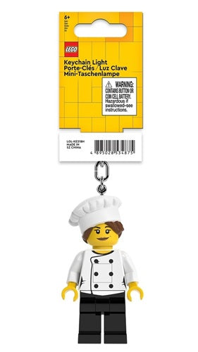 LEGO Minifigures Keychain Light - Female Chef - 3 Inch Tall Figure (KE218H)