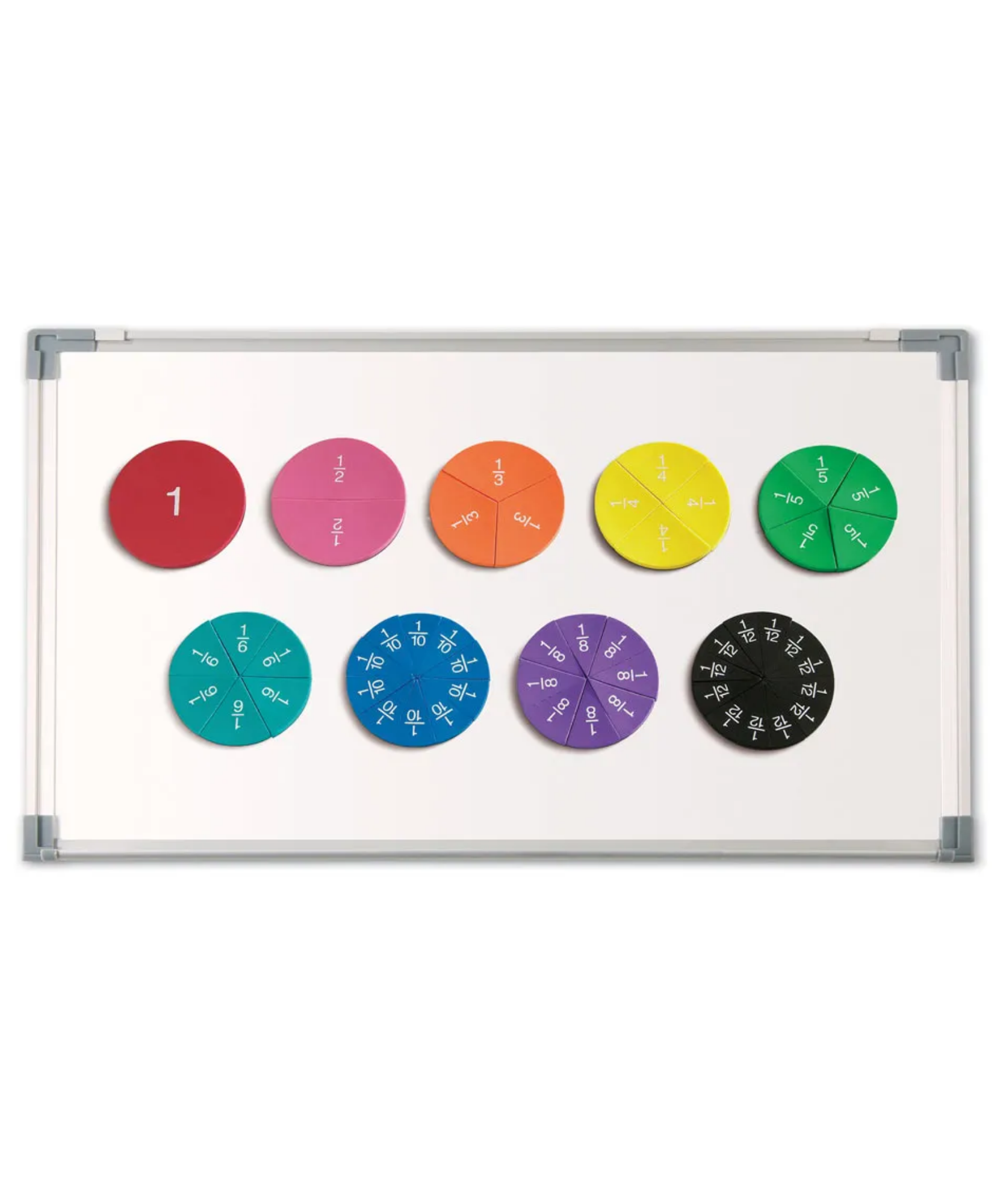 مجموعة دوائر قوس قزح من إسفنج مغناطيسي من Learning Resources، مجموعة تعلم الكسور للرياضيات العملية، مجموعة من 51 قطعة، للأعمار من 6 سنوات فما فوق