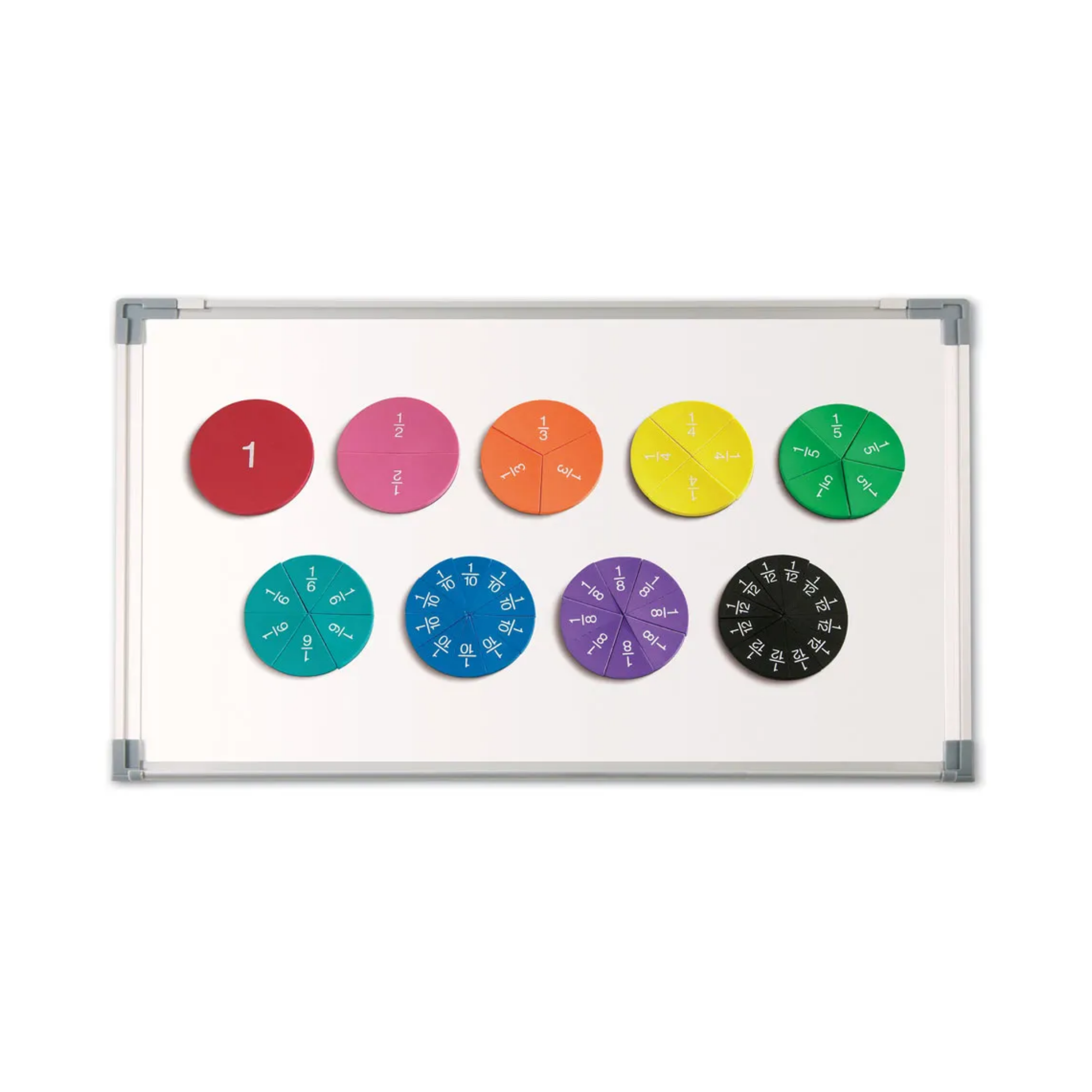 مجموعة دوائر قوس قزح من إسفنج مغناطيسي من Learning Resources، مجموعة تعلم الكسور للرياضيات العملية، مجموعة من 51 قطعة، للأعمار من 6 سنوات فما فوق