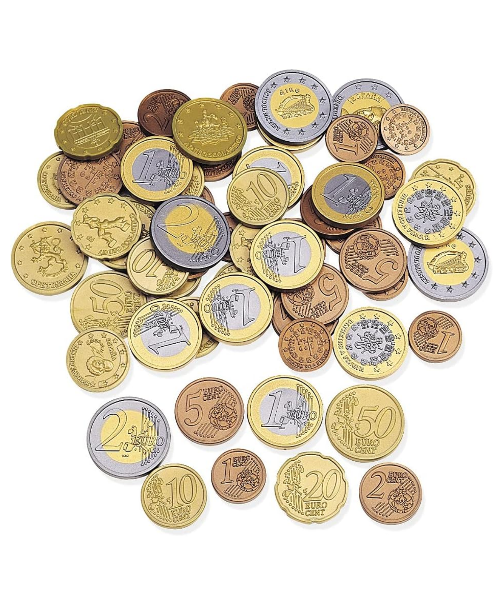 Learning Resources Play Euro Coins Set, 100 Realistic Euro Coins for Hands-On Money Maths & Coin Recognition, For Ages 5+