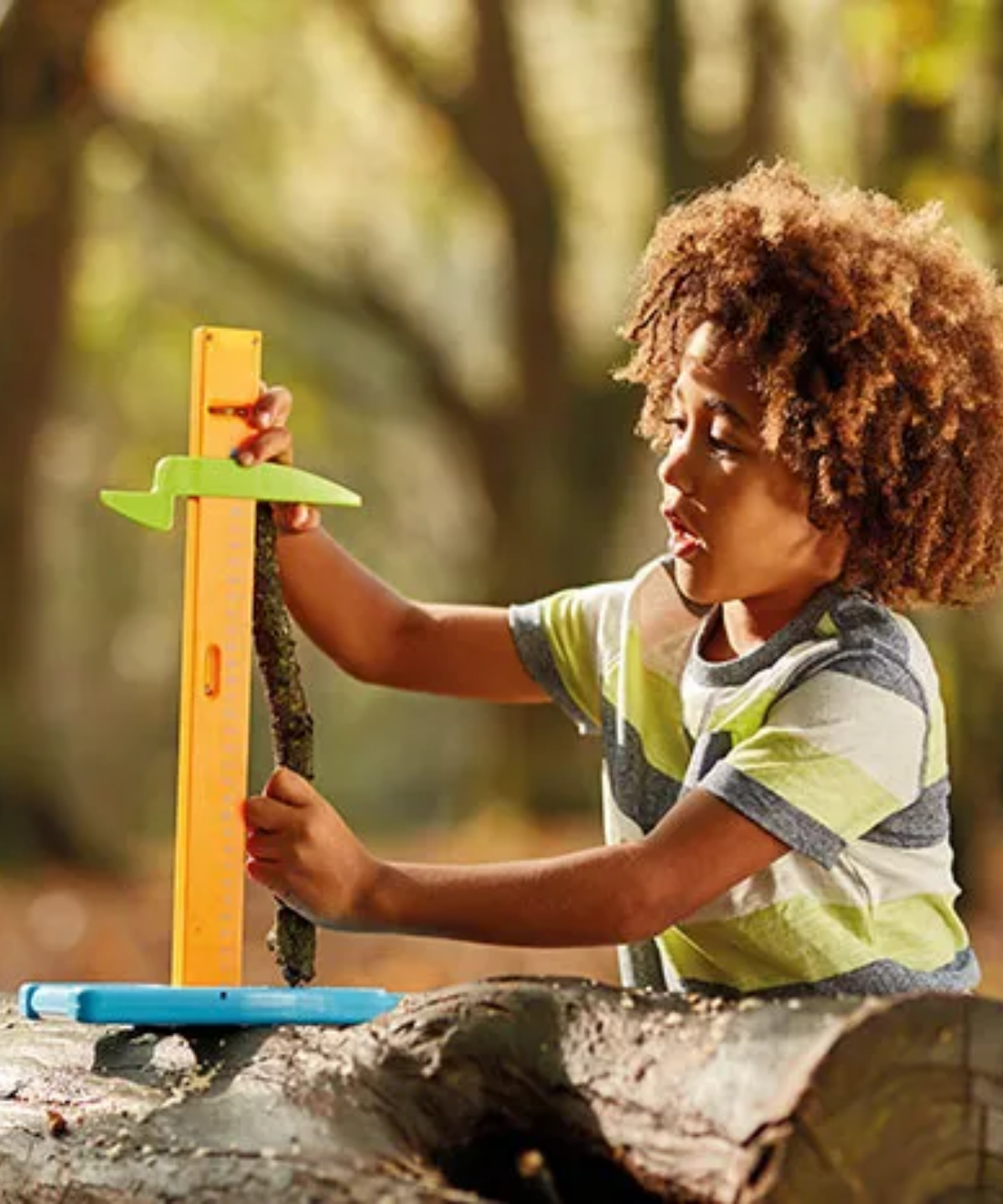 Learning Resources 5-in-1 Outdoor Measure-Mate, Versatile Measuring Tools for Kids, Ideal for Outdoor Learning, Ages 4+, Includes Mesh Bag and Stickers