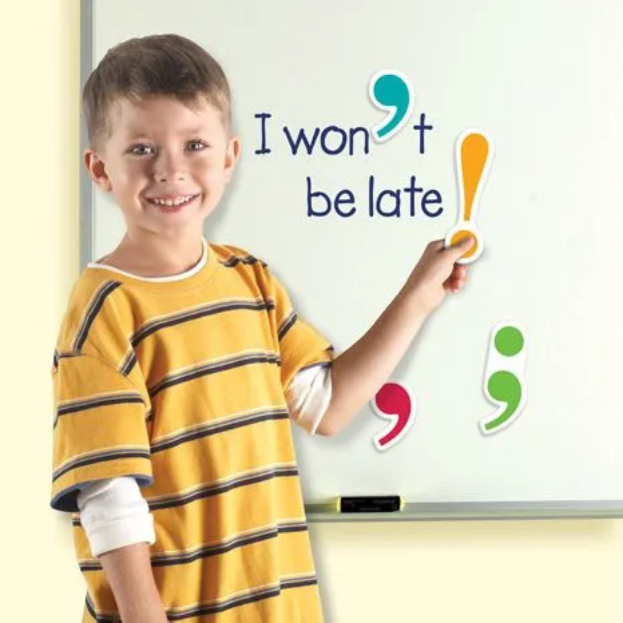 مجموعة علامات الترقيم المغناطيسية من Learning Resources، 40 علامة ترقيم مغناطيسية كبيرة للاستخدام على السبورة البيضاء، مثالية لممارسة SPAG في الفصول الدراسية، للأعمار من 5 إلى 9 سنوات