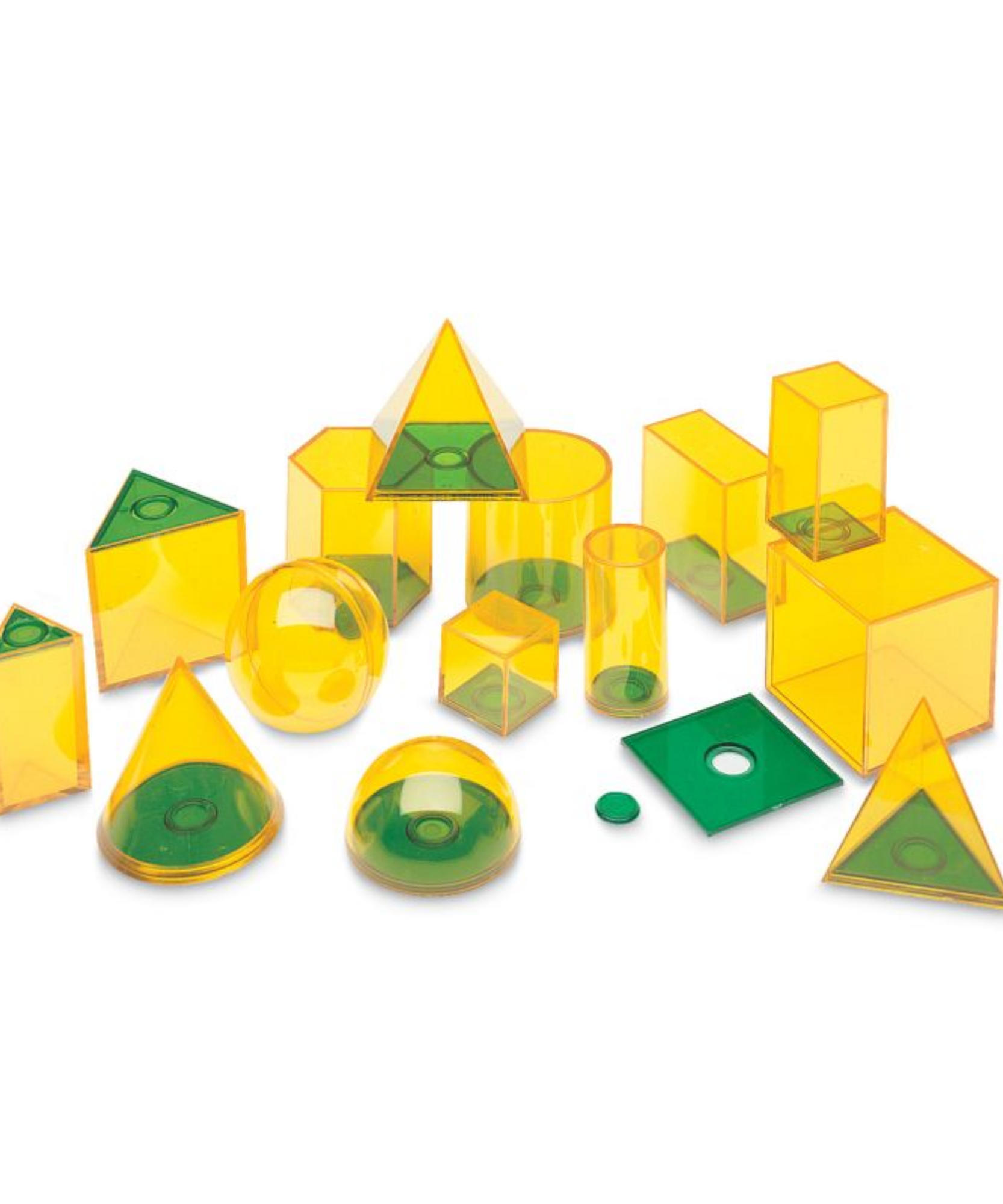 Learning Resources Relational GeoSolids, 3D Transparent Shapes for Teaching Geometry and Volume, Hands-On Math Classroom Resource, Ages 8+, Includes Multilingual Activity Guide