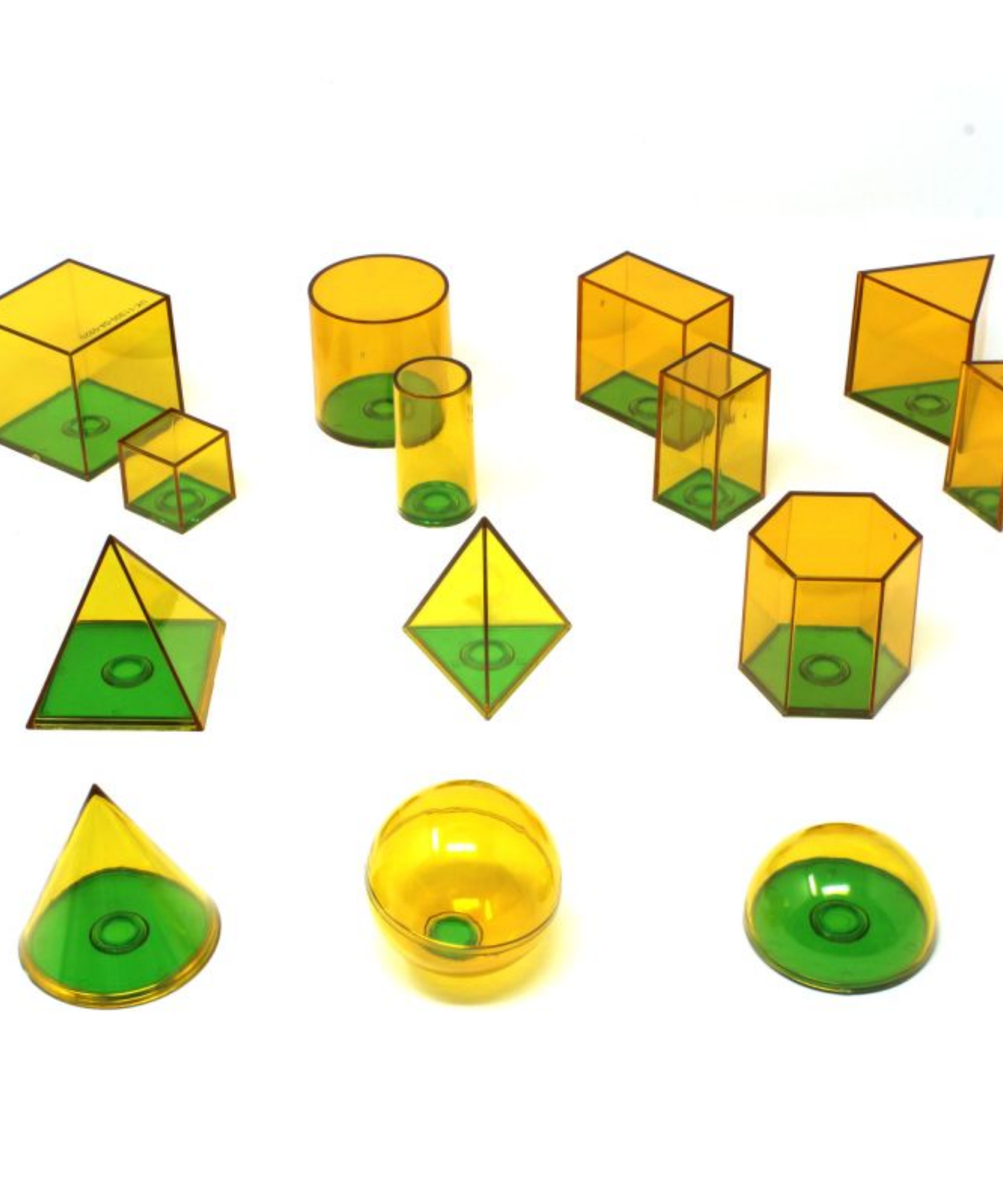 Learning Resources Relational GeoSolids, 3D Transparent Shapes for Teaching Geometry and Volume, Hands-On Math Classroom Resource, Ages 8+, Includes Multilingual Activity Guide