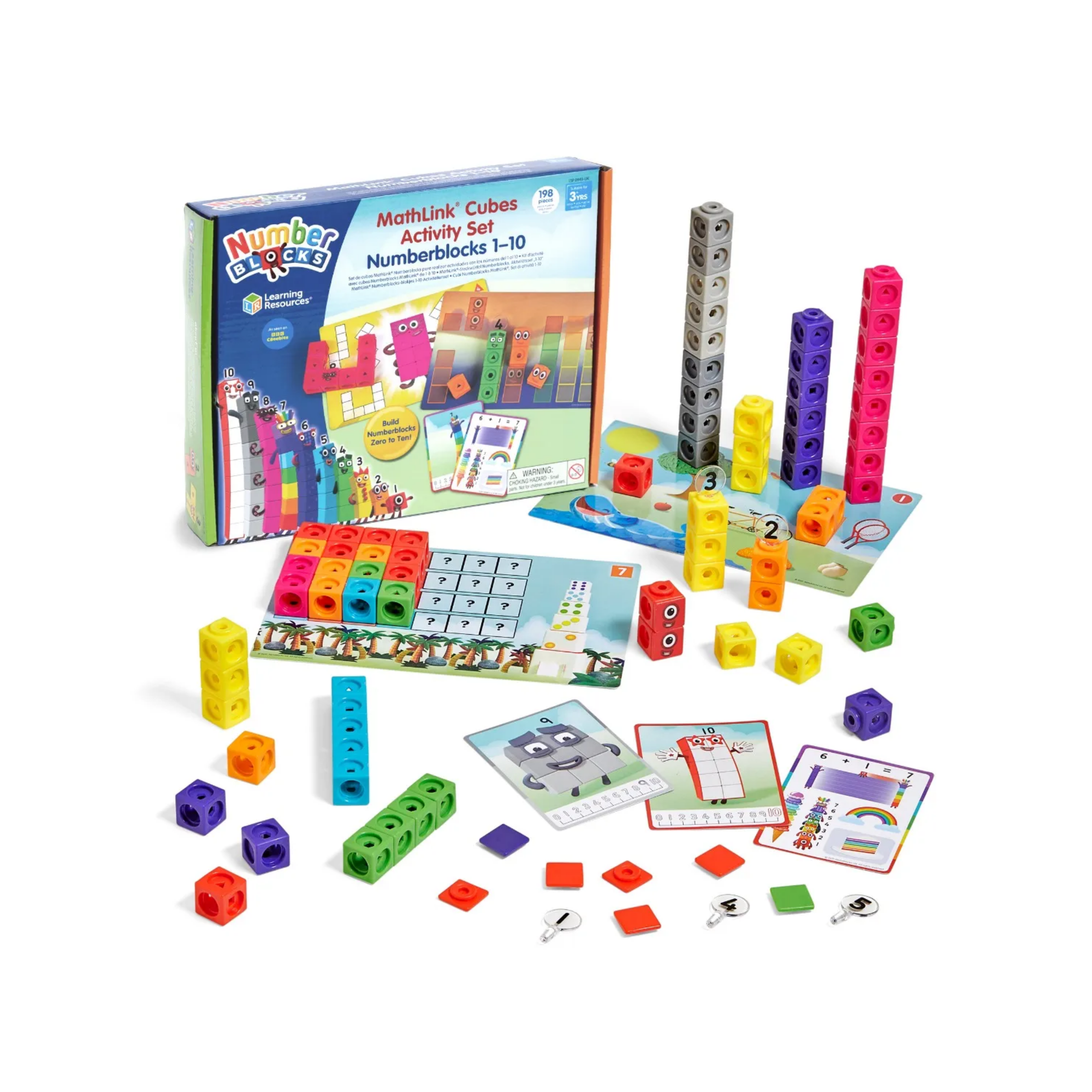 Learning Resources MathLink Cubes Numberblocks 1-10 Activity Set, Buil ...