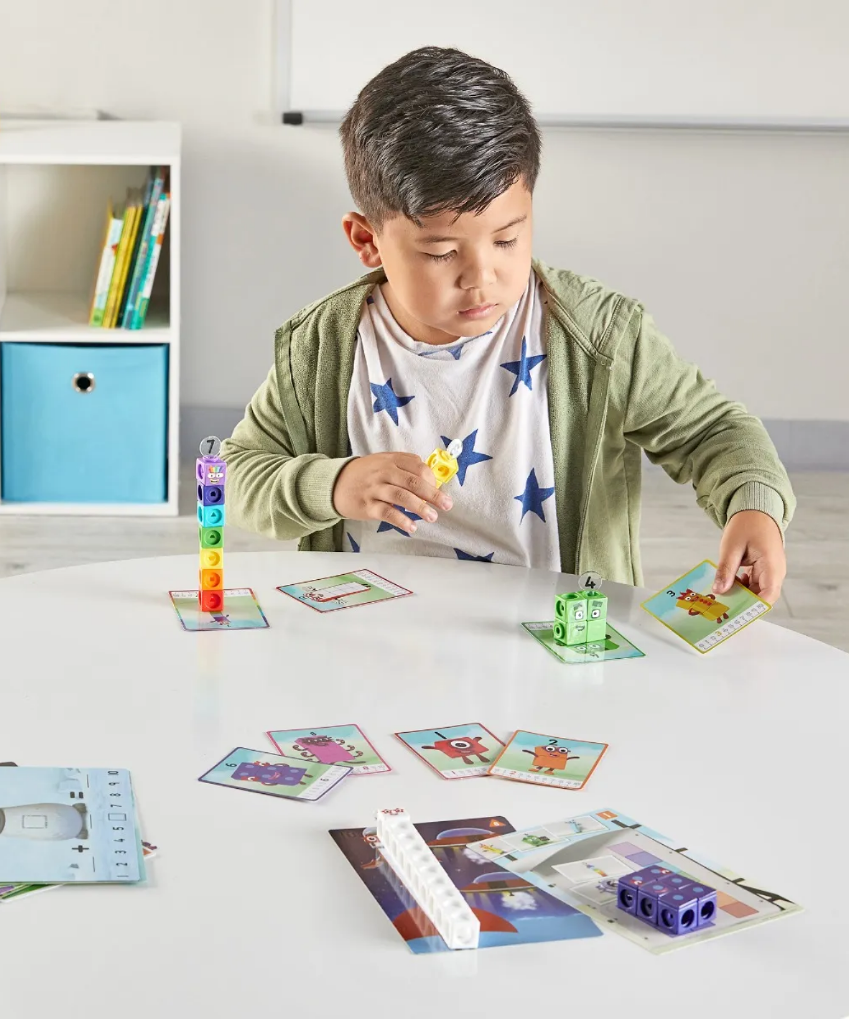 Learning Resources MathLink Cubes Numberblocks 1-10 Activity Set, Build Numberblocks Characters, Learn Early Maths Skills, Includes Zero, Activity Cards, and More