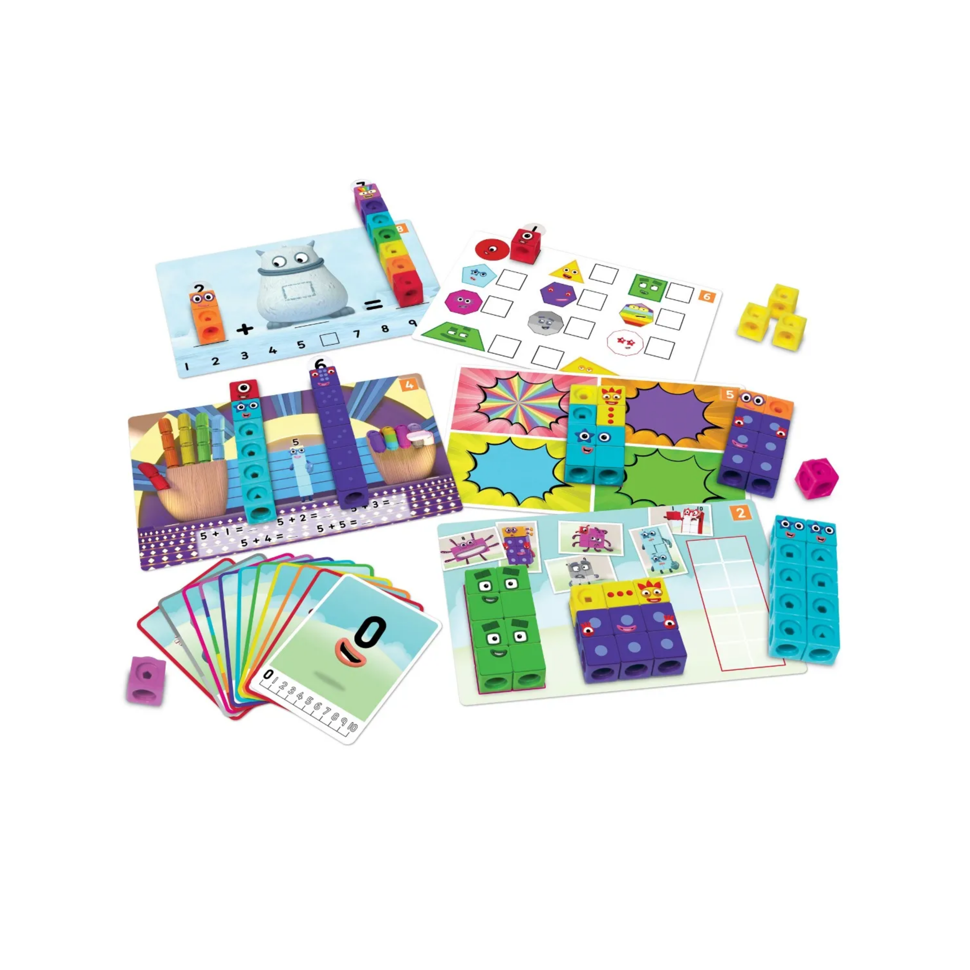 Learning Resources MathLink Cubes Numberblocks 1-10 Activity Set, Build Numberblocks Characters, Learn Early Maths Skills, Includes Zero, Activity Cards, and More