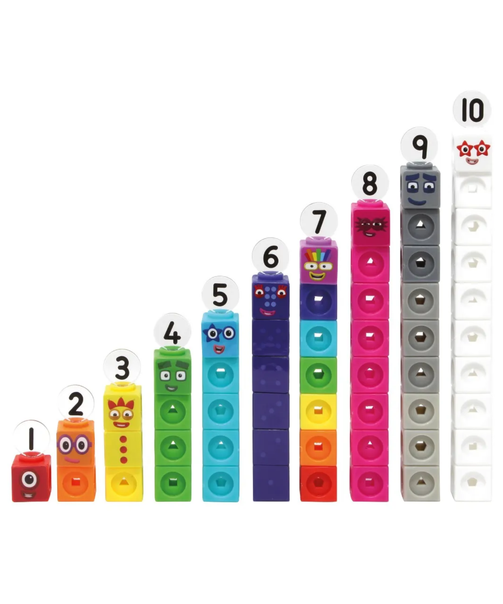 Learning Resources MathLink Cubes Numberblocks 1-10 Activity Set, Build Numberblocks Characters, Learn Early Maths Skills, Includes Zero, Activity Cards, and More