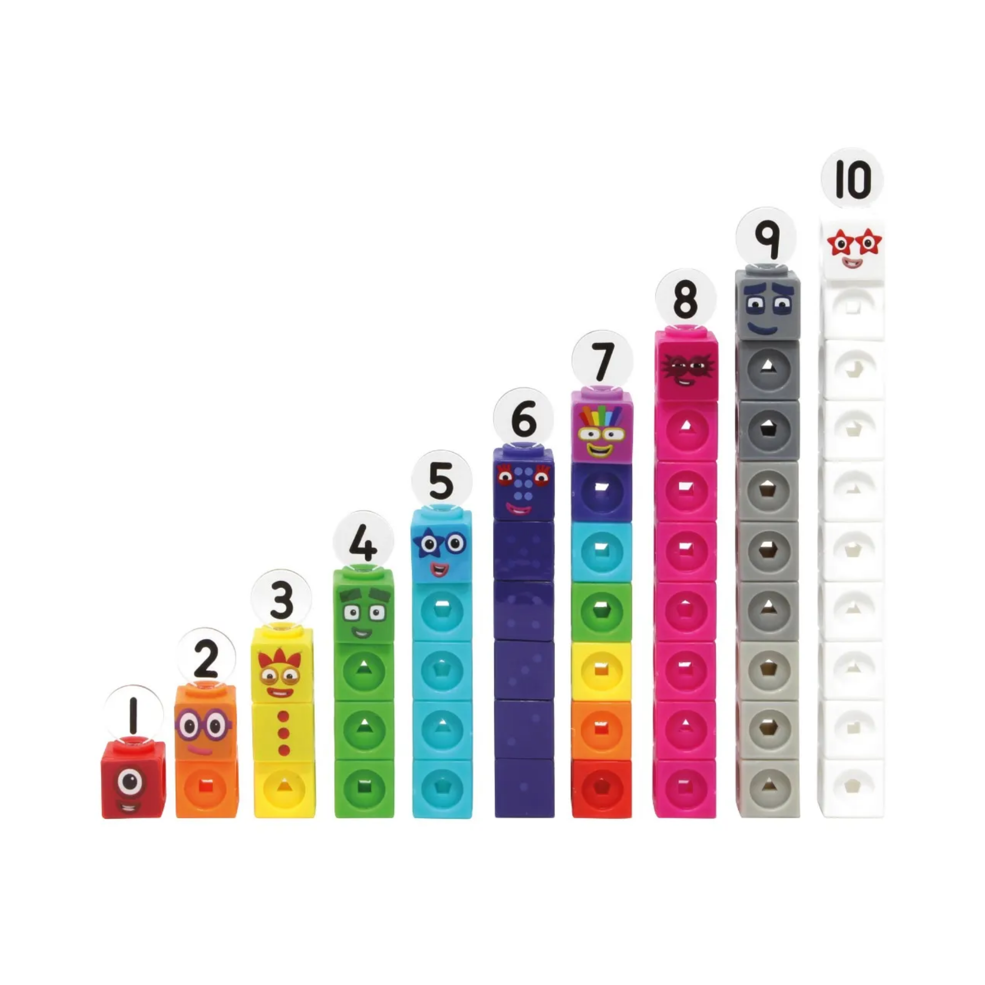 Learning Resources MathLink Cubes Numberblocks 1-10 Activity Set, Build Numberblocks Characters, Learn Early Maths Skills, Includes Zero, Activity Cards, and More