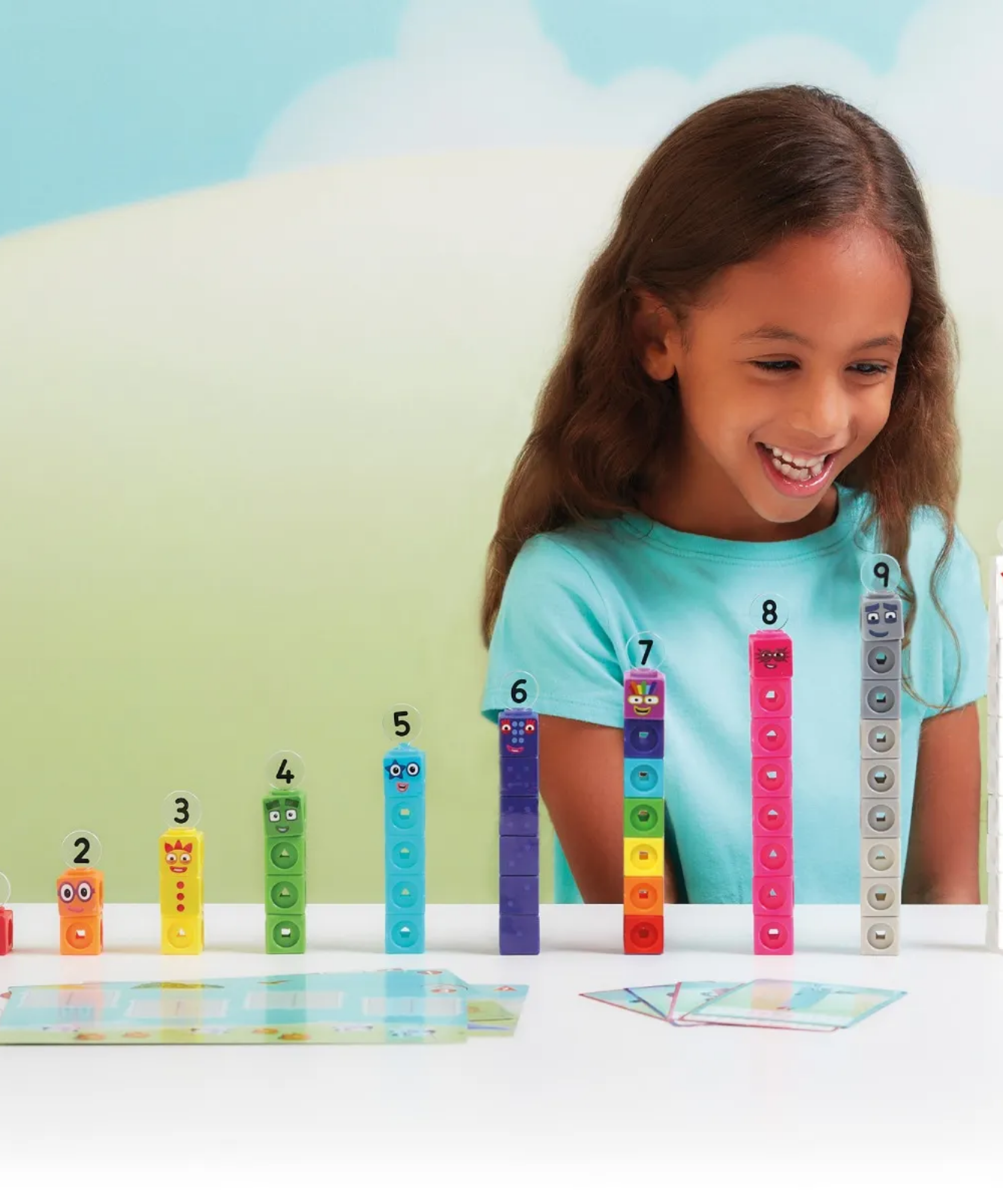Learning Resources MathLink Cubes Numberblocks 1-10 Activity Set, Build Numberblocks Characters, Learn Early Maths Skills, Includes Zero, Activity Cards, and More