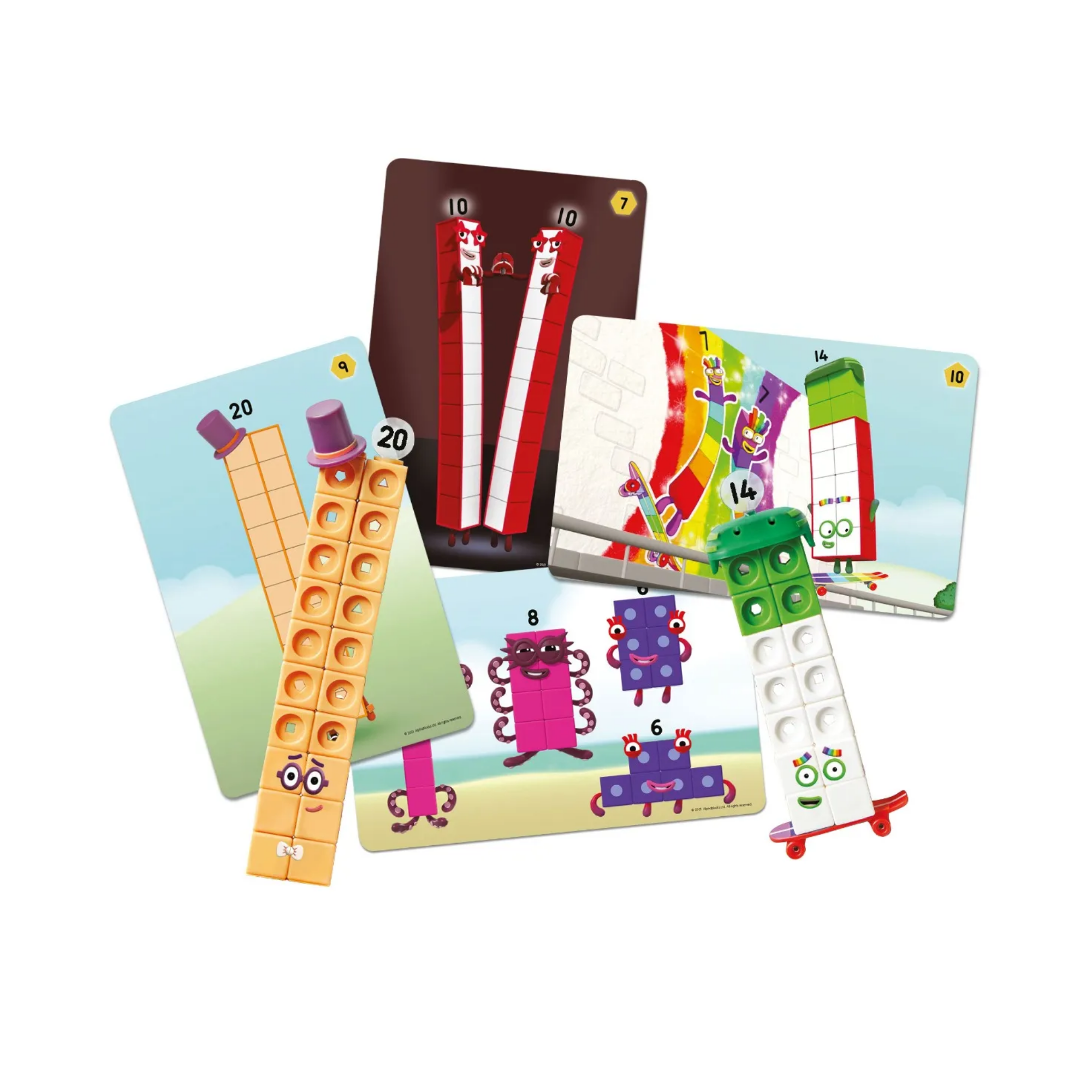 Learning Resources MathLink Cubes Numberblocks 11-20 Activity Set, Build Numberblocks, Explore Early Maths Skills, 30 Fun Activities, Includes Accessories, Character Cards, and More