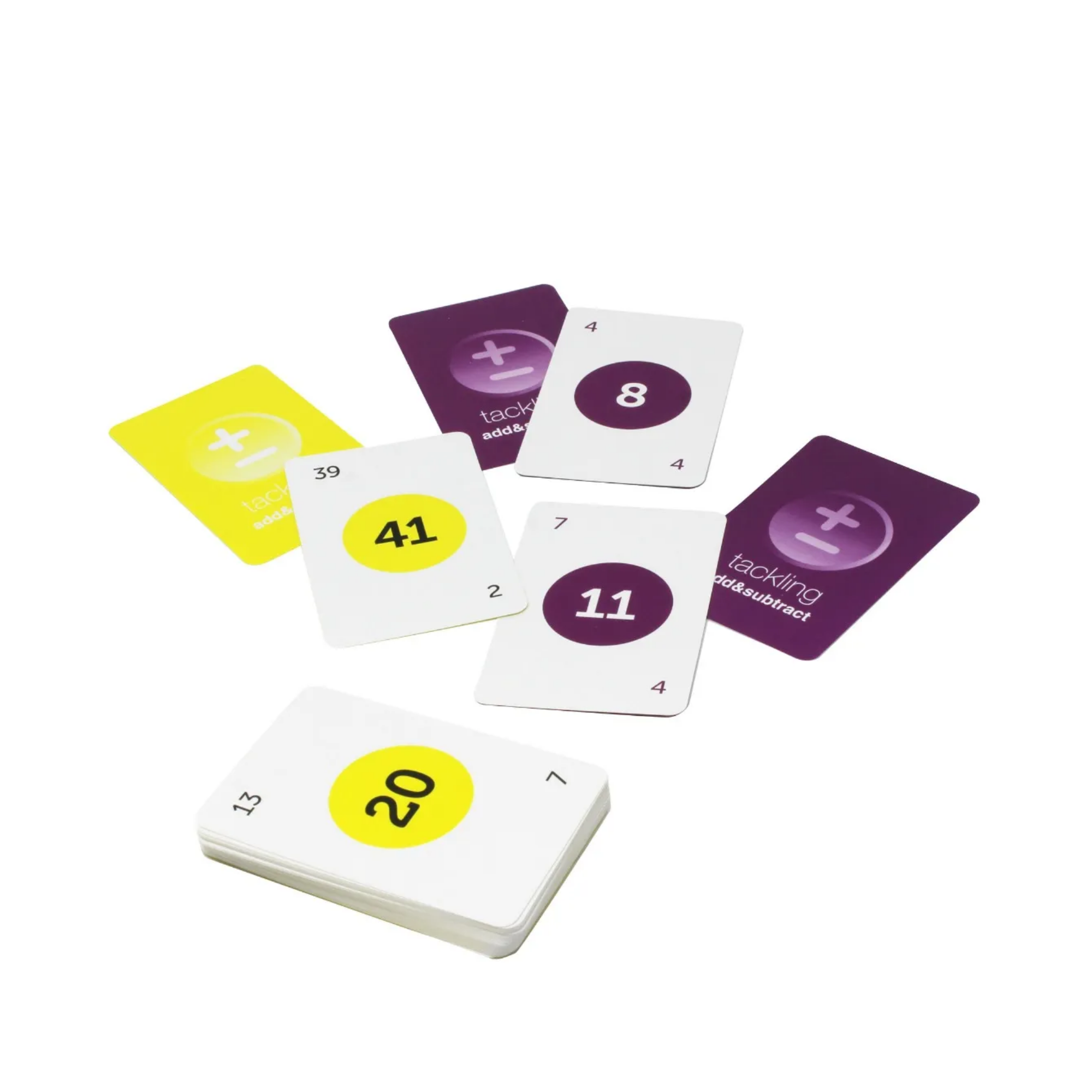 Learning Resources Tackling Add & Subtract Student Set, Addition and Subtraction Card Game for Mental Maths Fluency, 84 Colour-Coded Cards, Ideal for Home or Classroom, Ages 6+