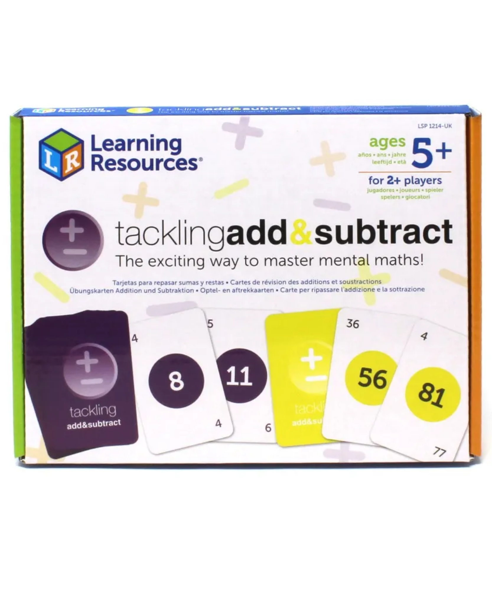 Learning Resources Tackling Add & Subtract Student Set, Addition and Subtraction Card Game for Mental Maths Fluency, 84 Colour-Coded Cards, Ideal for Home or Classroom, Ages 6+