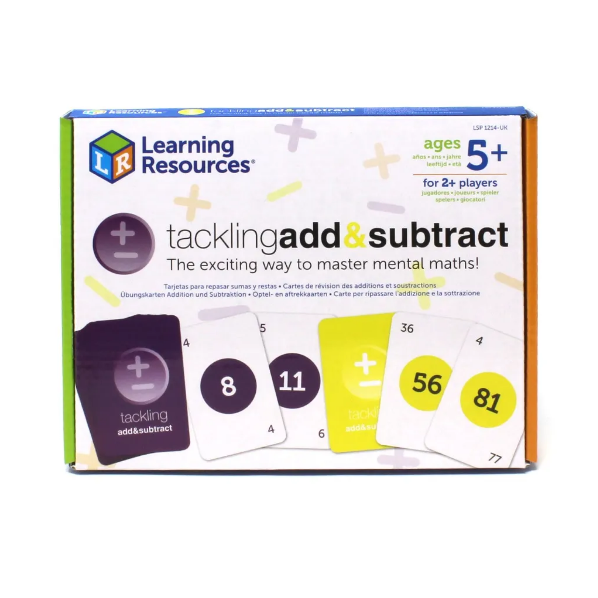 Learning Resources Tackling Add & Subtract Student Set, Addition and Subtraction Card Game for Mental Maths Fluency, 84 Colour-Coded Cards, Ideal for Home or Classroom, Ages 6+