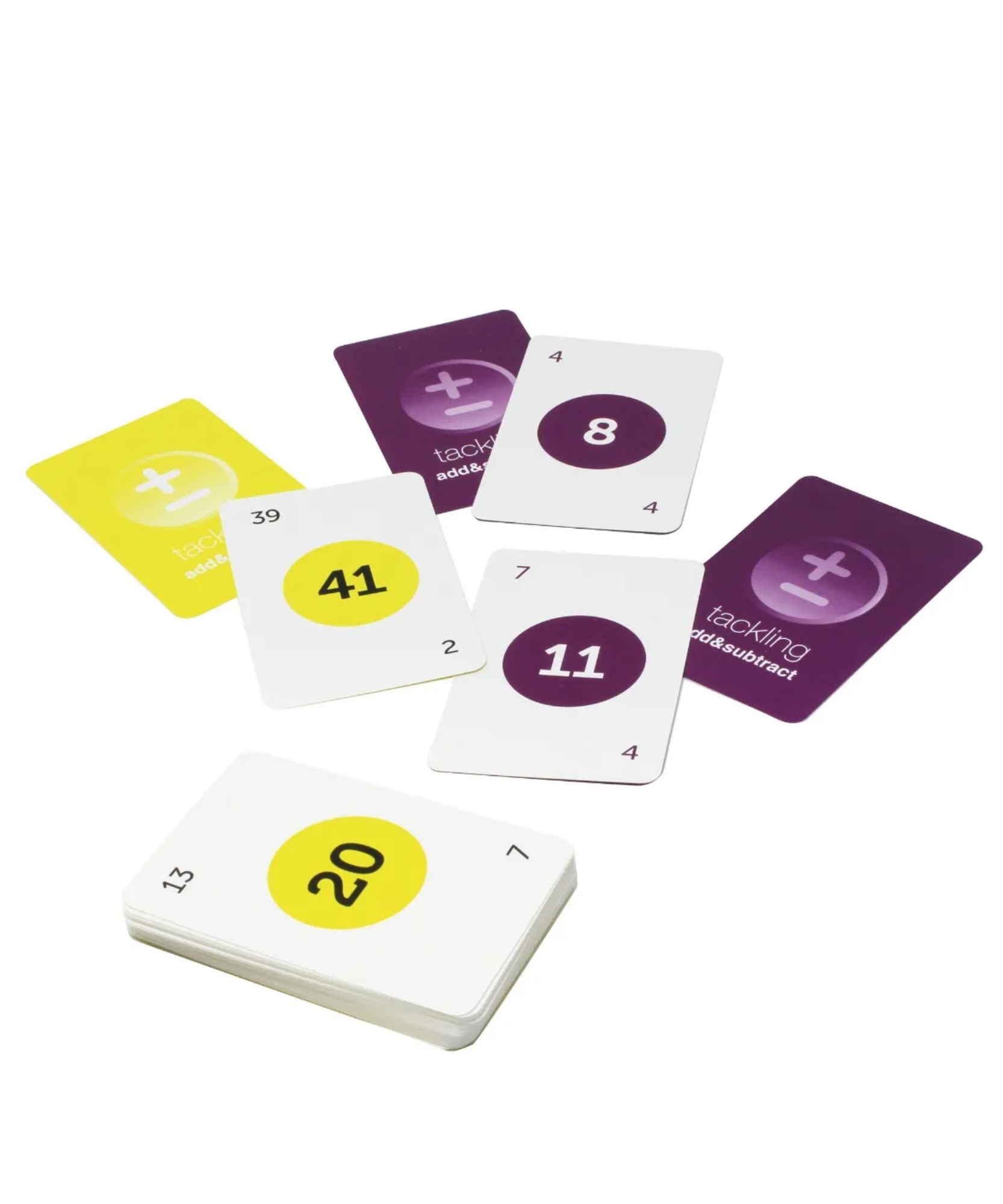 Learning Resources Tackling Add and Subtract Class Set, Maths Card Game for Building Mental Maths Fluency, Includes 10 Decks and Teacher Guide, Ages 5+