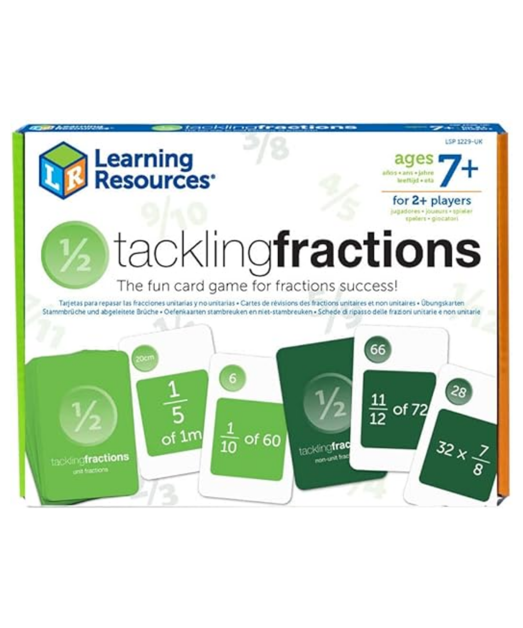 Learning Resources Tacklingfractions Student Set, Fun Fractions Card Game, Maths Learning for Kids, 84 Cards & Teacher Guide, Ages 6+