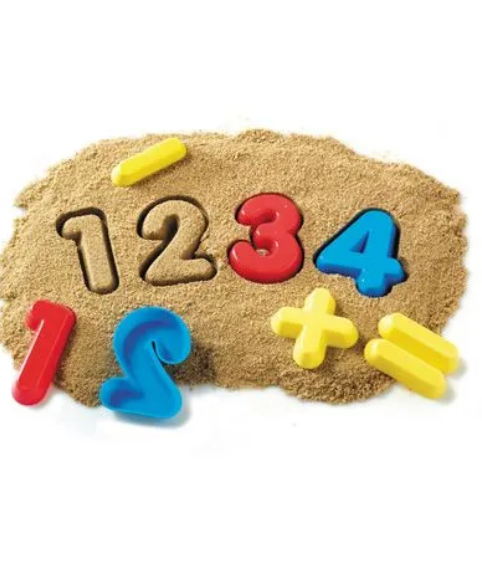موارد التعلم - قوالب رمل للأرقام والعمليات، مجموعة من 26 قطعة، تعلم الرياضيات المبكر، لعبة المهارات الحركية الدقيقة، تتضمن حقيبة تخزين شبكية، للأعمار من 3 سنوات فما فوق