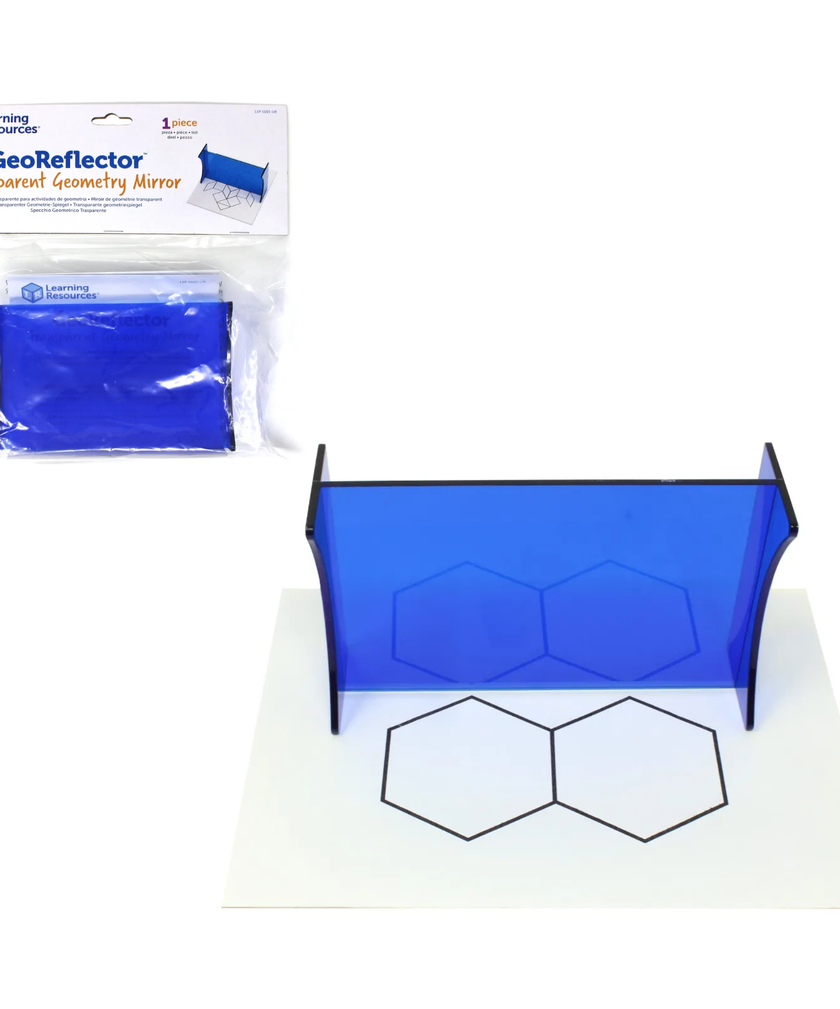 Learning Resources GeoReflector Mirror, Hands-On Geometry Tool, Ages 6+, Explore Symmetry & Reflections