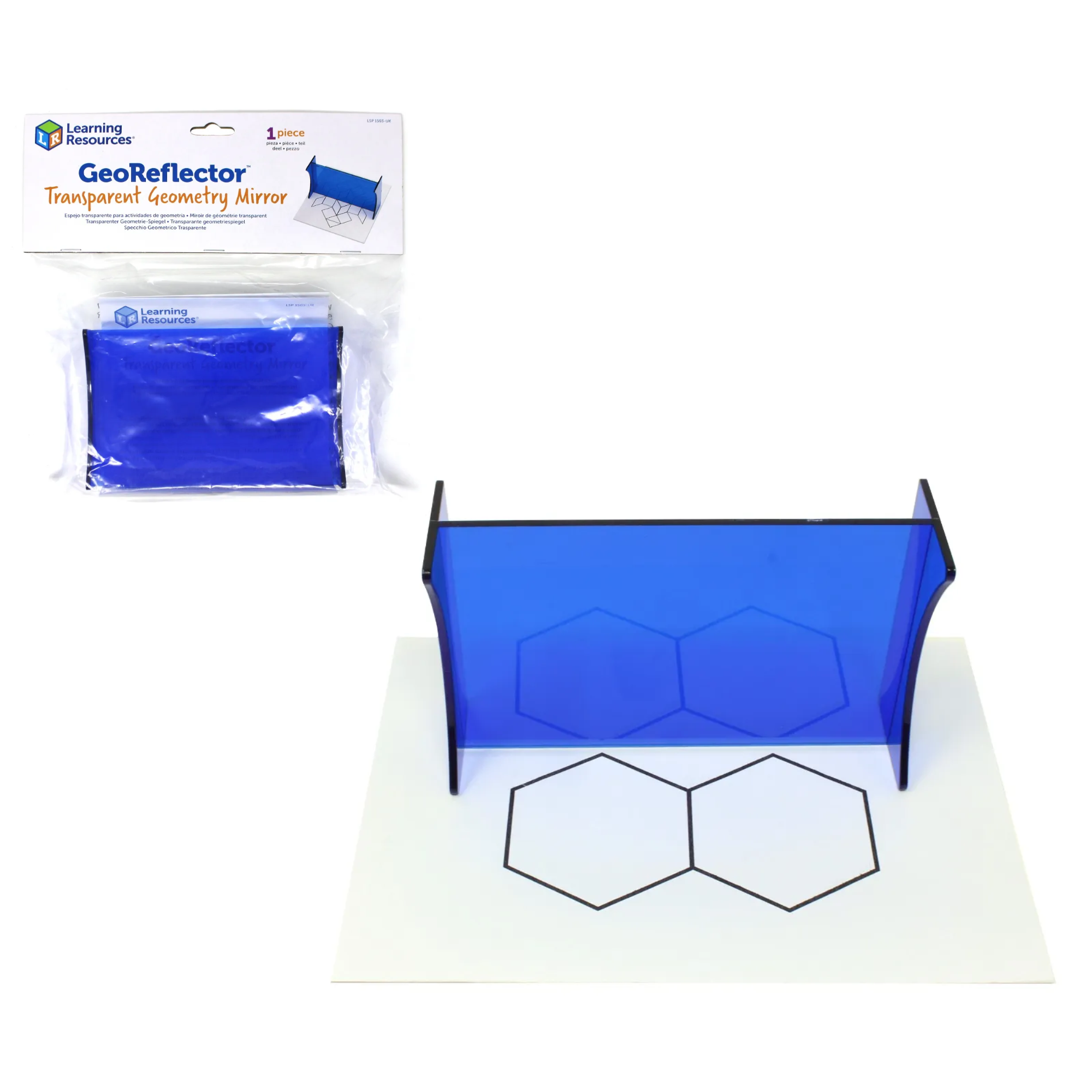 Learning Resources GeoReflector Mirror, Hands-On Geometry Tool, Ages 6+, Explore Symmetry & Reflections
