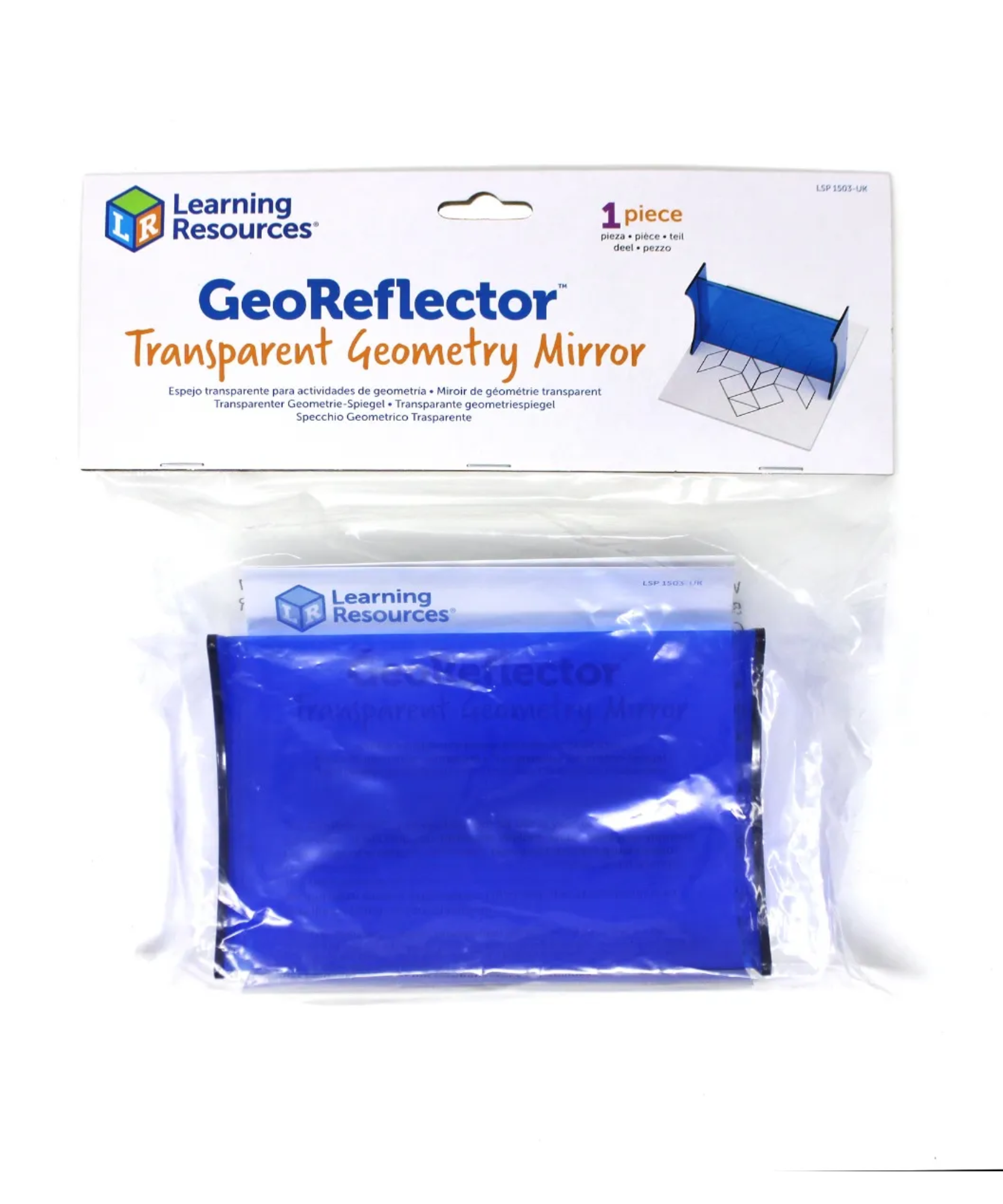 Learning Resources GeoReflector Mirror, Hands-On Geometry Tool, Ages 6+, Explore Symmetry & Reflections