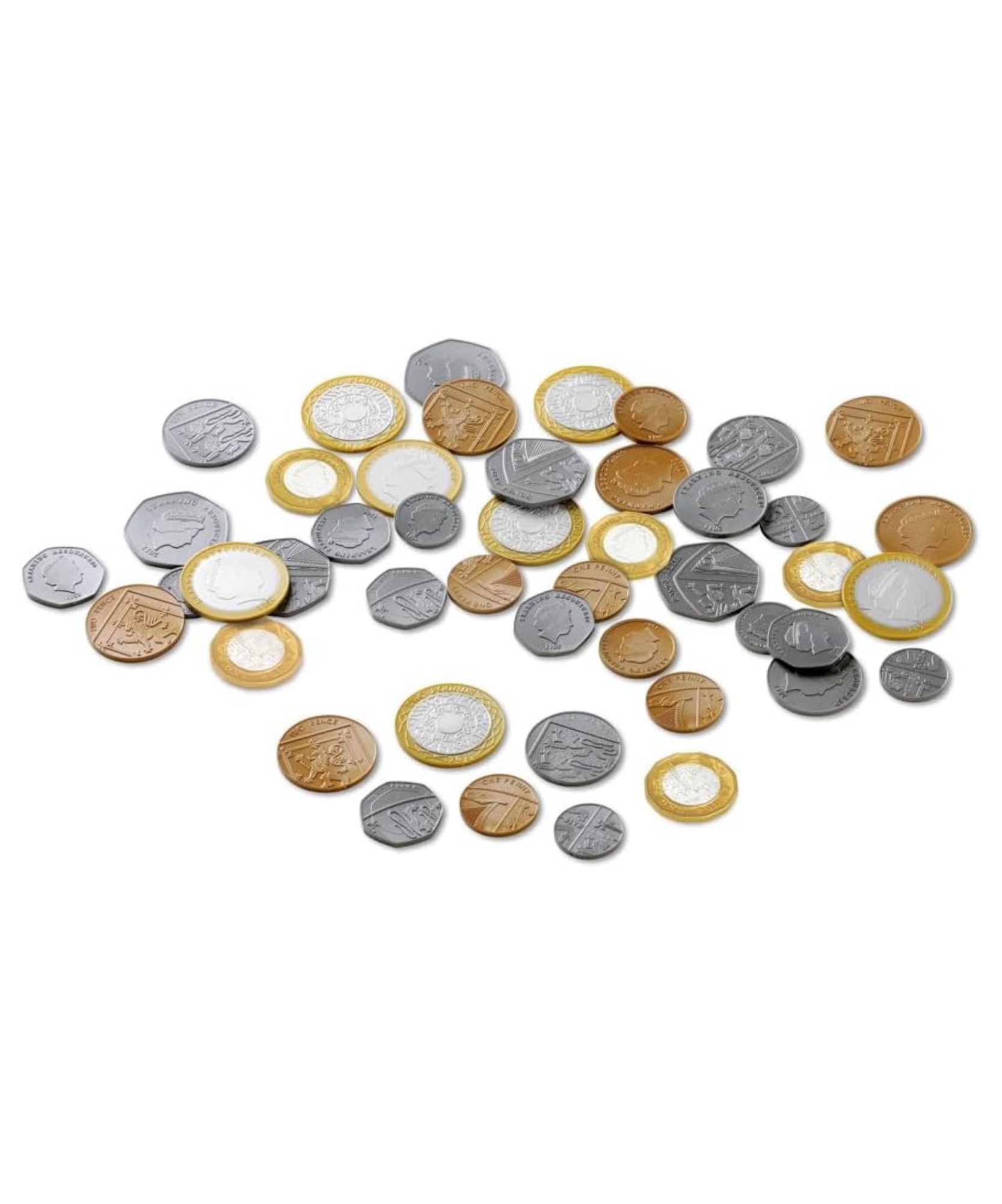 Learning Resources Bulk Play Money Pack, Set of 700 Realistic Plastic Coins, UK HM Treasury Approved, Includes 1p to £2 Coins, Ages 3+