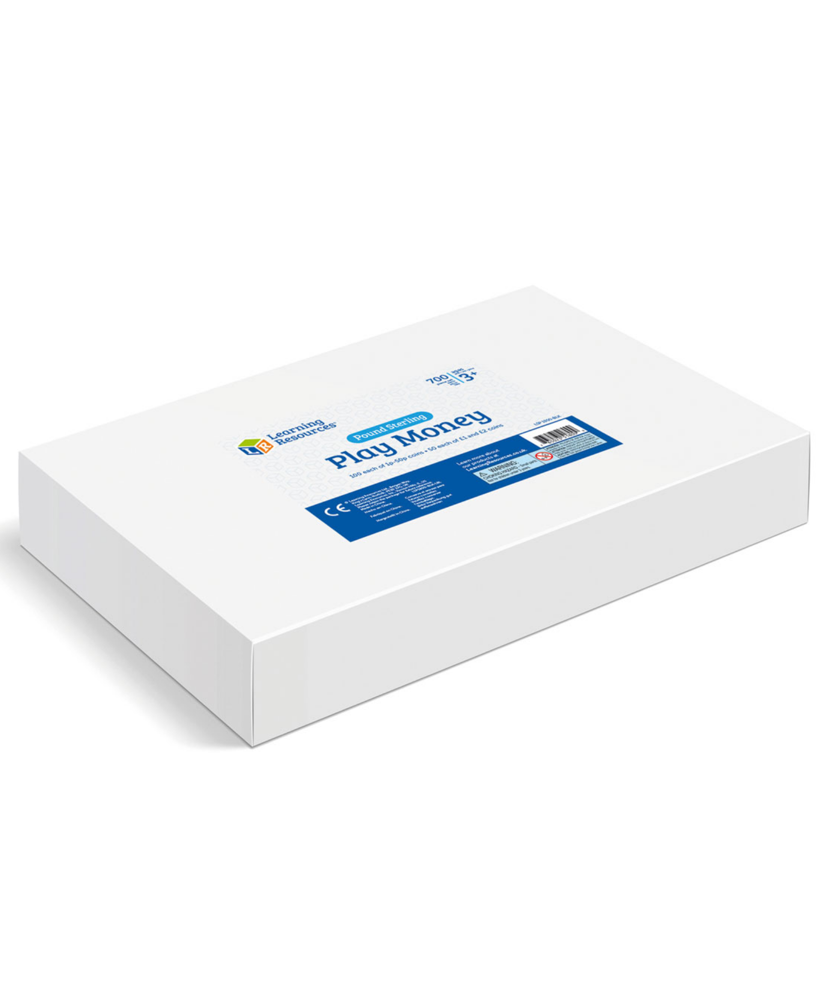 Learning Resources Bulk Play Money Pack, Set of 700 Realistic Plastic Coins, UK HM Treasury Approved, Includes 1p to £2 Coins, Ages 3+