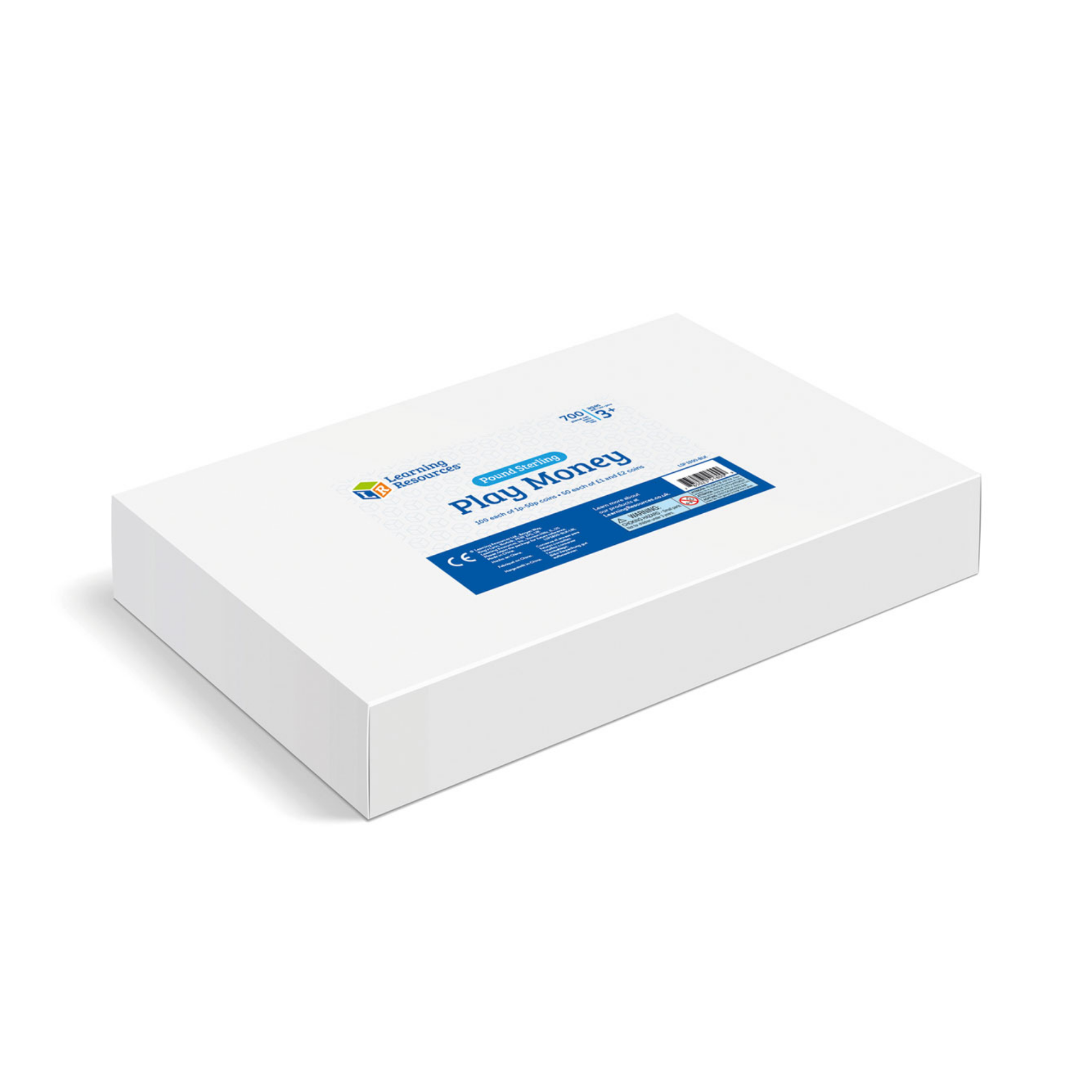 Learning Resources Bulk Play Money Pack, Set of 700 Realistic Plastic Coins, UK HM Treasury Approved, Includes 1p to £2 Coins, Ages 3+