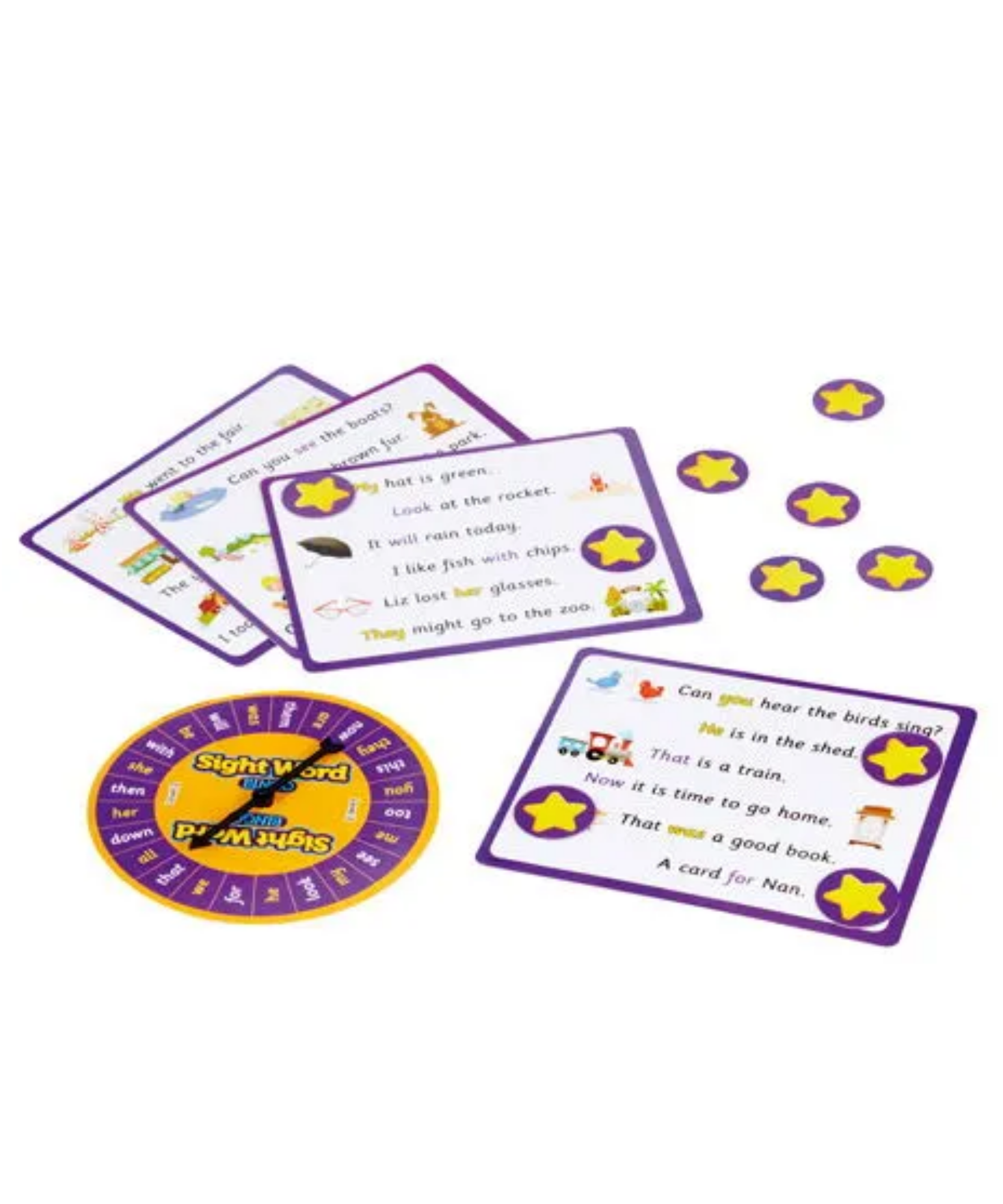 موارد التعلم: لعبة بينغو الكلمات البصرية، لعبة الصوتيات والقراءة للأطفال، تدريب ممتع على الكلمات البصرية، من 2 إلى 4 لاعبين، دليل أنشطة متعدد اللغات، للأعمار من 5 سنوات فما فوق