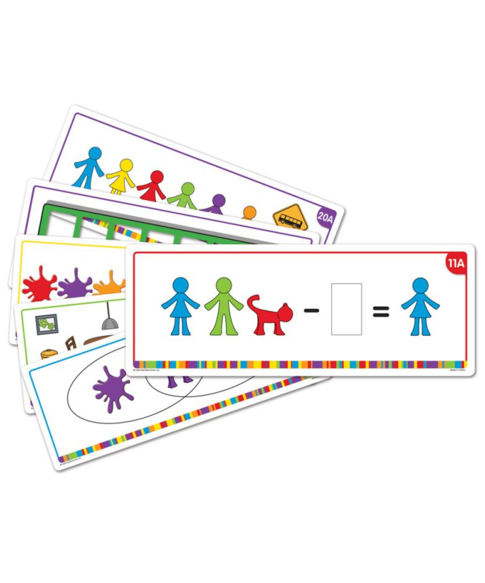 موارد التعلم - بطاقات أنشطة عدادات العائلة "كل شيء عني" (مجموعة من 21 بطاقة)، مهارات الرياضيات والفرز المبكرة، أنشطة خالية من اللغة للأطفال، للاستخدام مع عدادات "كل شيء عني" (مجموعة من 72 بطاقة)، للأعمار من 3 سنوات فما فوق