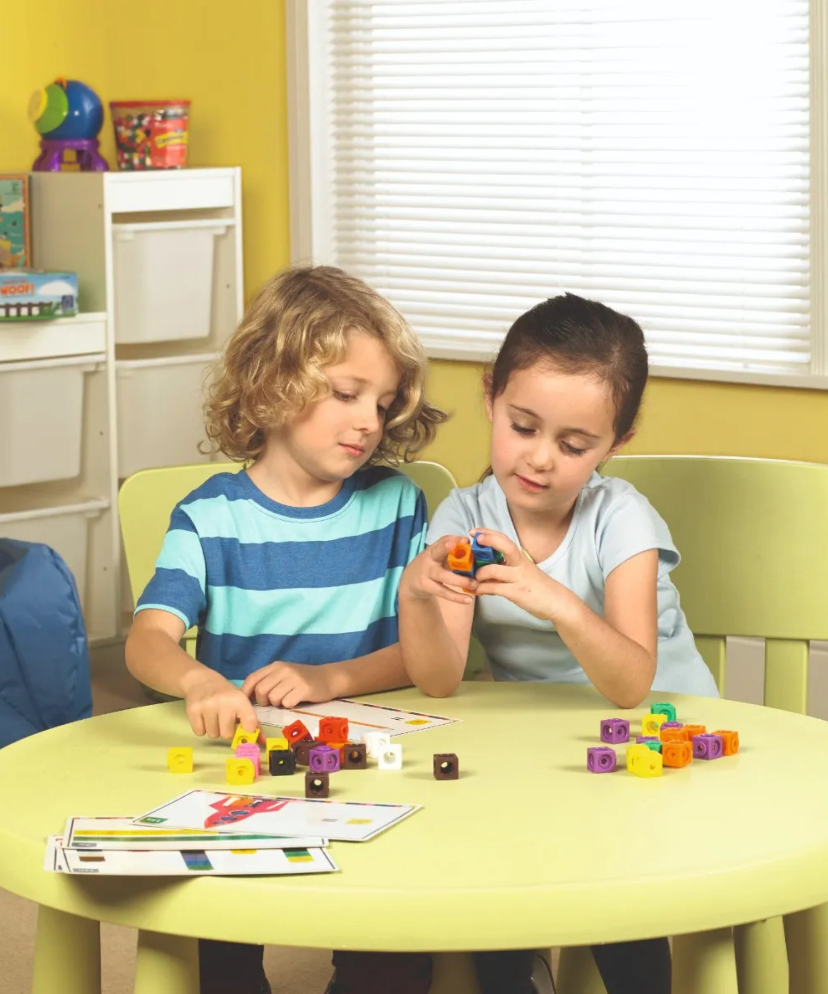 مجموعة أنشطة مكعبات MathLink من Learning Resources، 100 مكعب و30 نشاطًا، للأعمار من 4 سنوات فما فوق، تعليم عملي في الرياضيات والعلوم والتكنولوجيا والهندسة والرياضيات