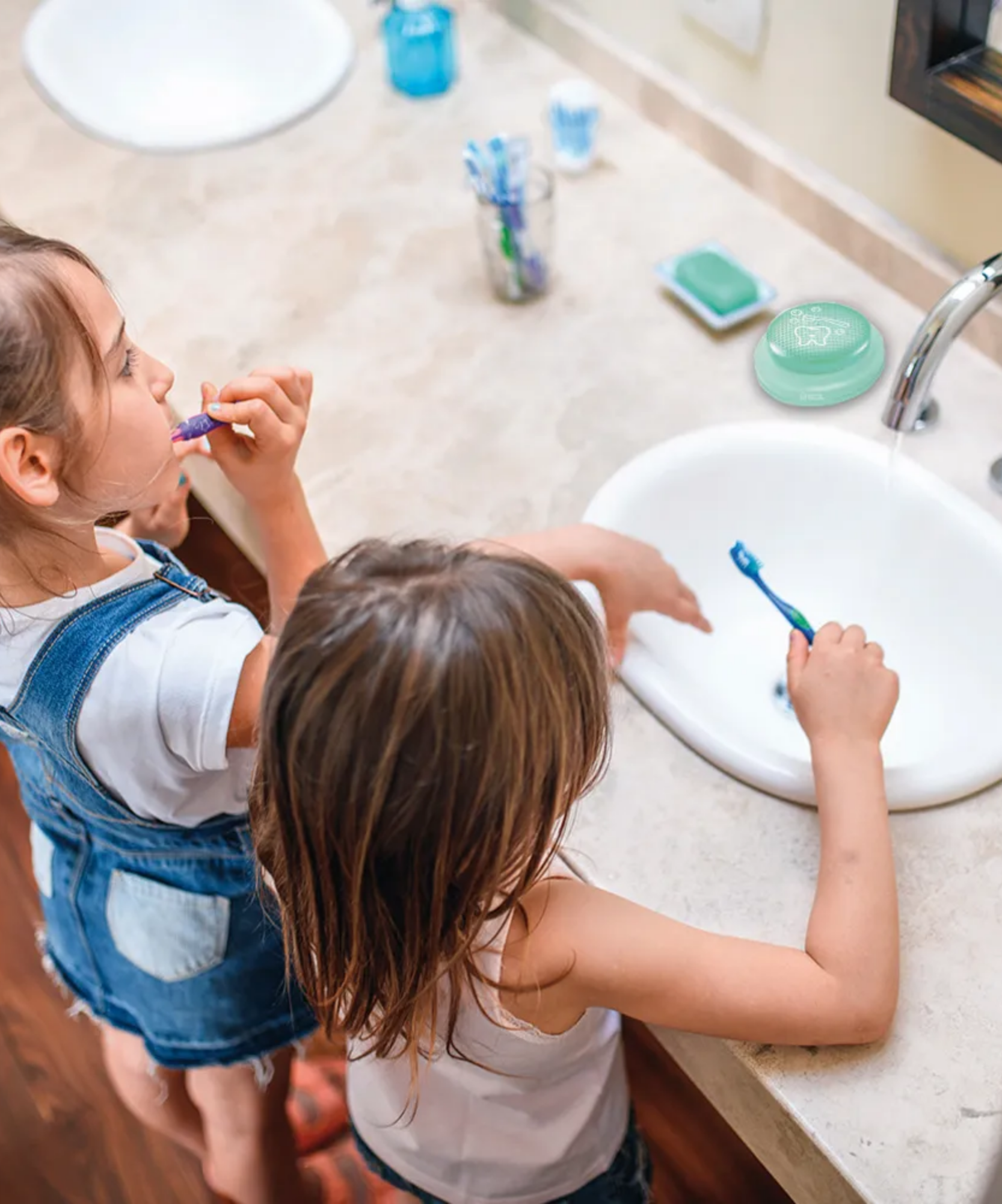 مؤقت فرشاة الأسنان لمدة دقيقتين من Learning Resources، مؤقت مضيء ممتع للأطفال لتشجيع عادات تنظيف الأسنان الصحية، يتضمن دليلًا متعدد اللغات