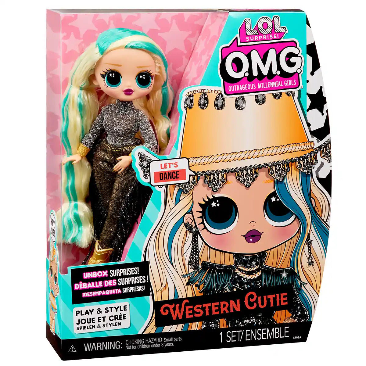 L.O.L. Surprise! O.M.G. Western Cutie Fashion Doll, 10-Inch Posable Doll with Removable Outfit, Cowgirl Hat, Boots, and Accessories, Gift for Girls Ages 4+