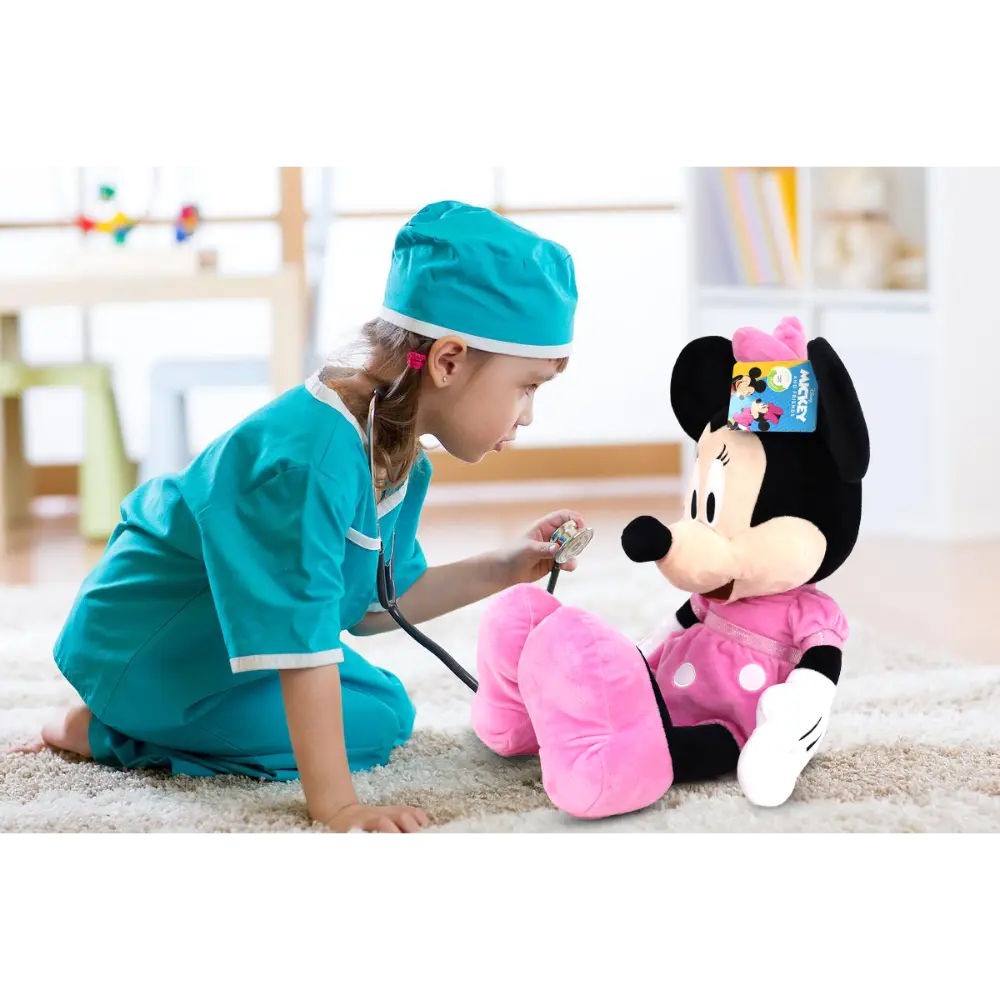 Disney Plush Minnie Mouse 12-Inch Soft Toy, Authentic Disney Store Collectible, Huggable Plush for Kids and Fans, Ages 3+