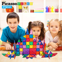 Picasso Tiles Magnetic Mini Diamond Building Toy Blocks Set 101-Pieces