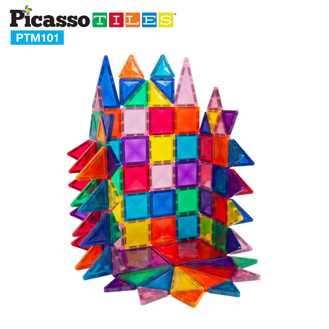 Picasso Tiles Magnetic Mini Diamond Building Toy Blocks Set 101-Pieces